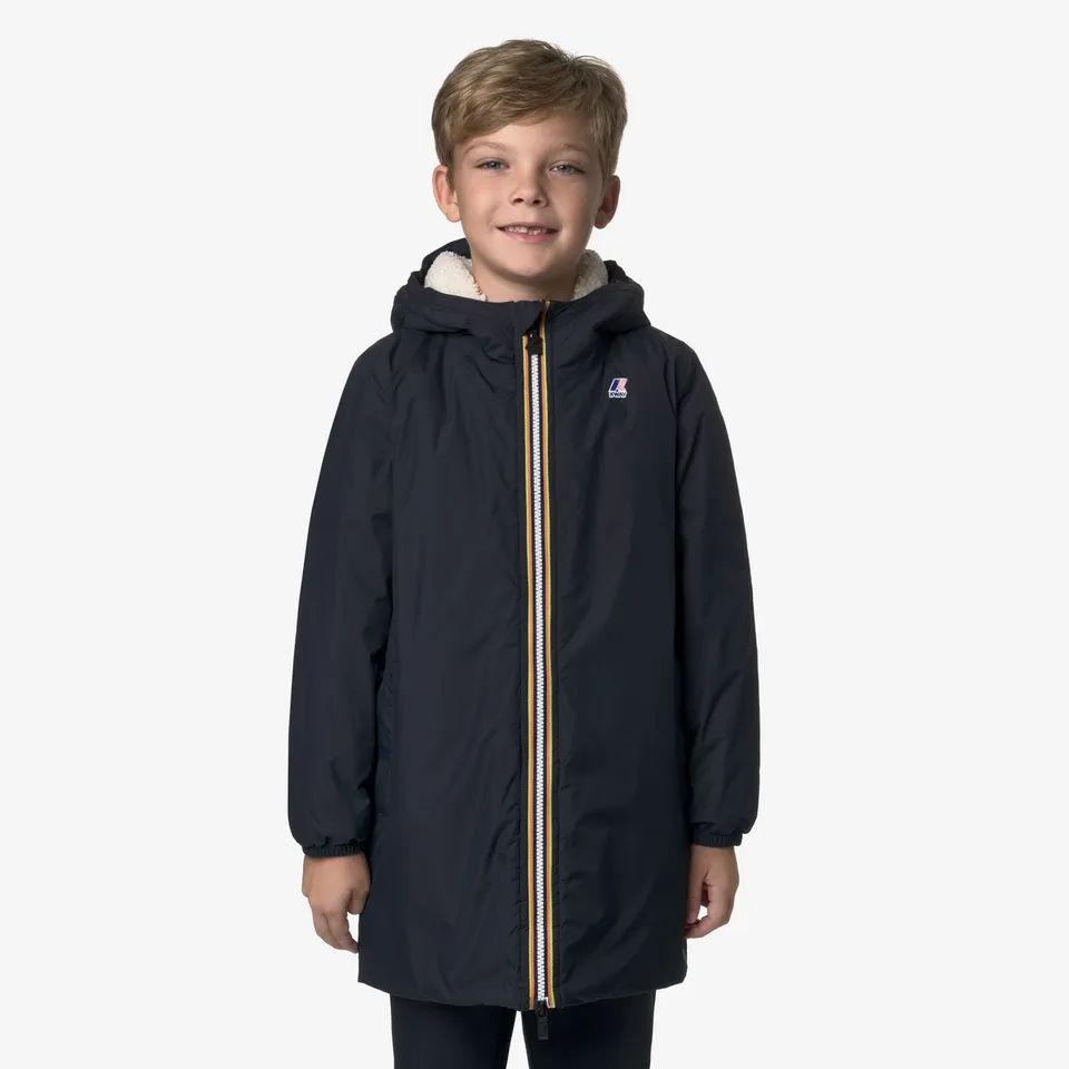 k-way-p-le-vrai-4-0-eiffel-orsetto-coupe-vent-3-4-enfant-blue-depth image 1