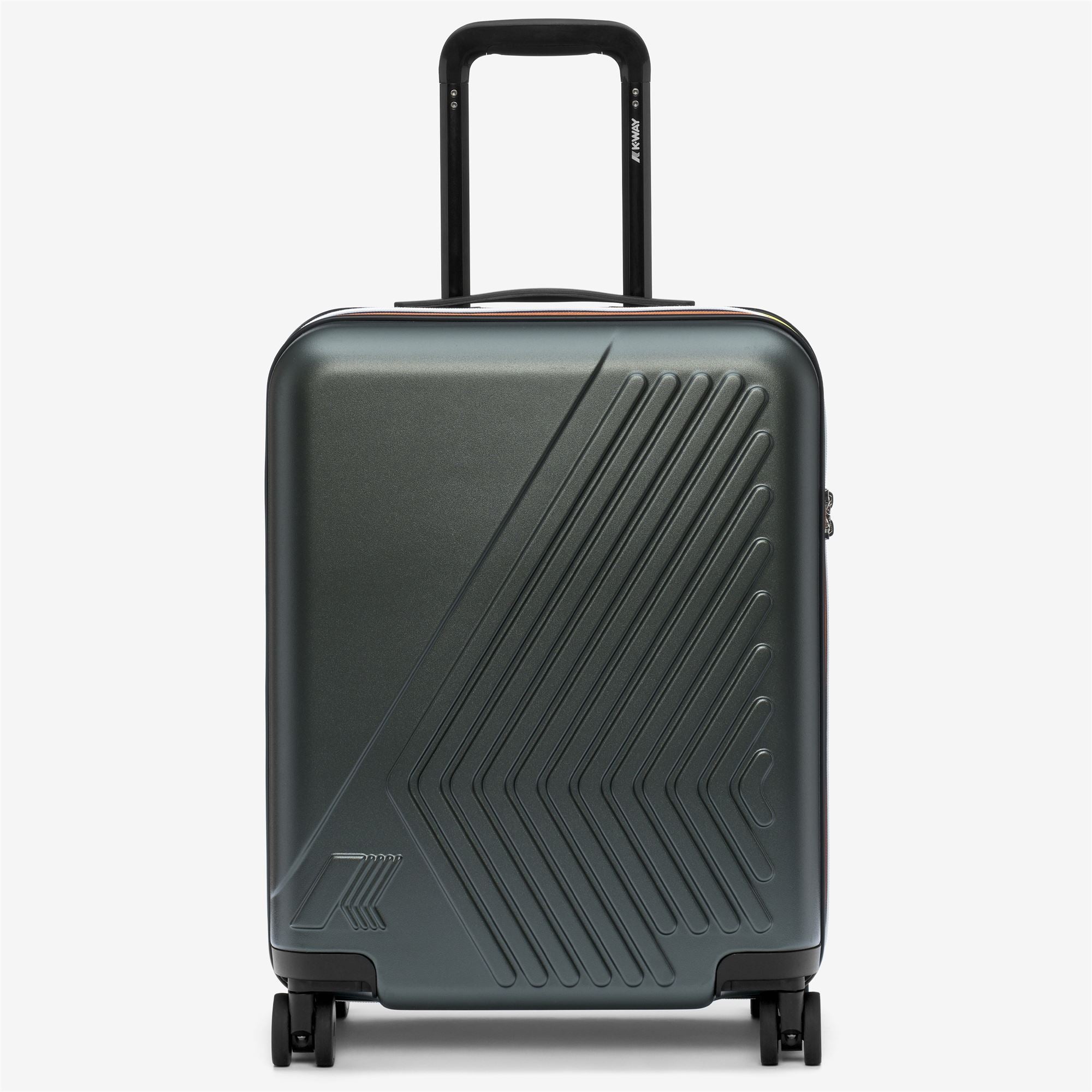 k-way-eudoxie-logo-valise-trolley-cabine-rigide-unisexe-green-blackish image 1