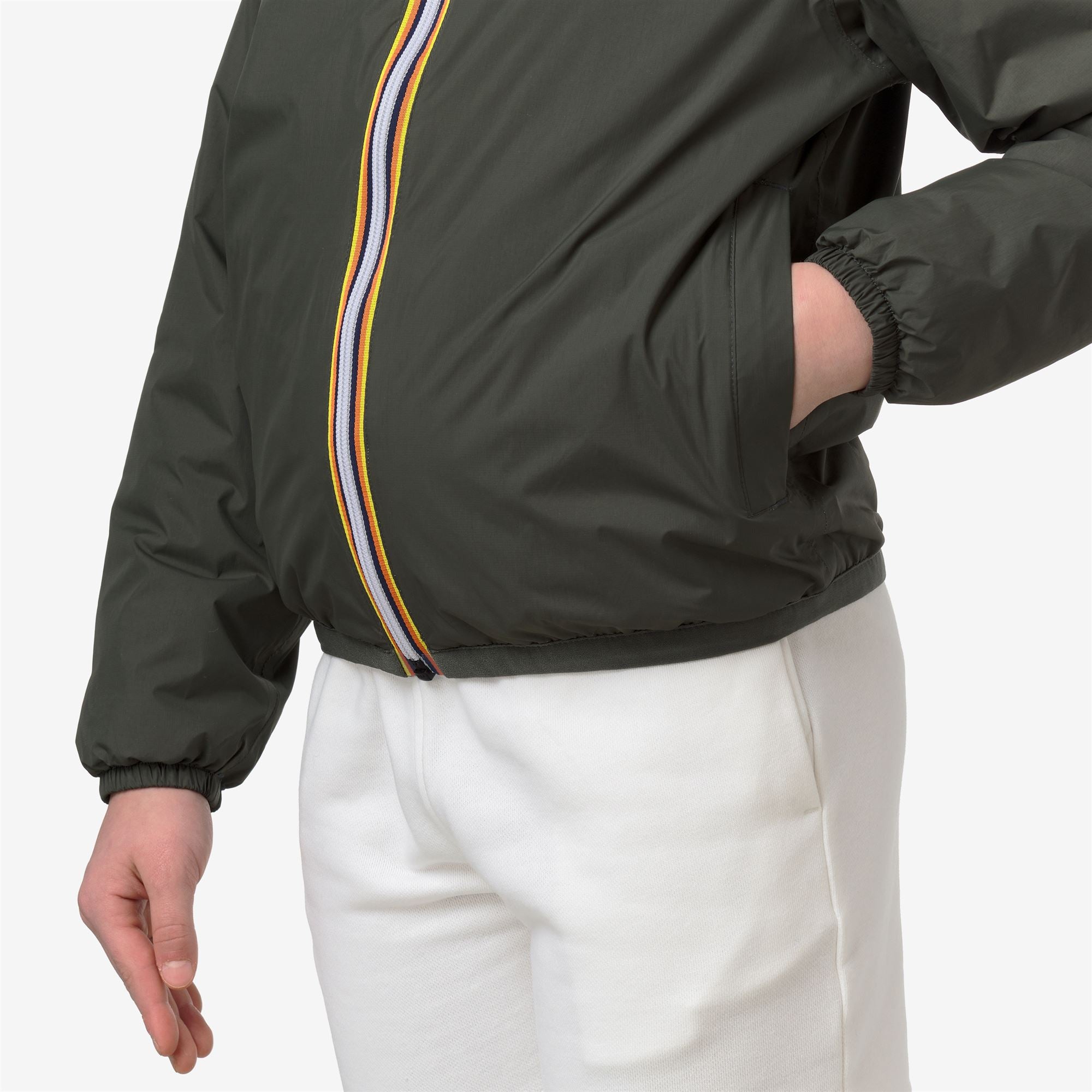 k-way-p-le-vrai-4-0-claude-warm-veste-milieu-enfant-unisexe-green-blackish image 4