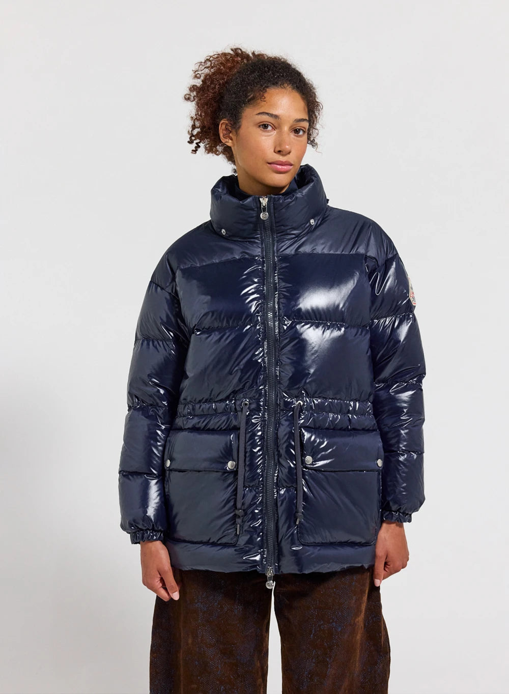 pyrenex-alexa-doudoune-brillante-capuche-femme-bleu-marine image 6