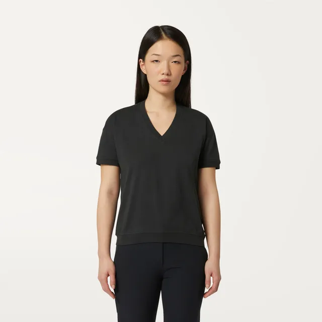 k-way-rubiel-t-shirt-femme-black-pure image 1