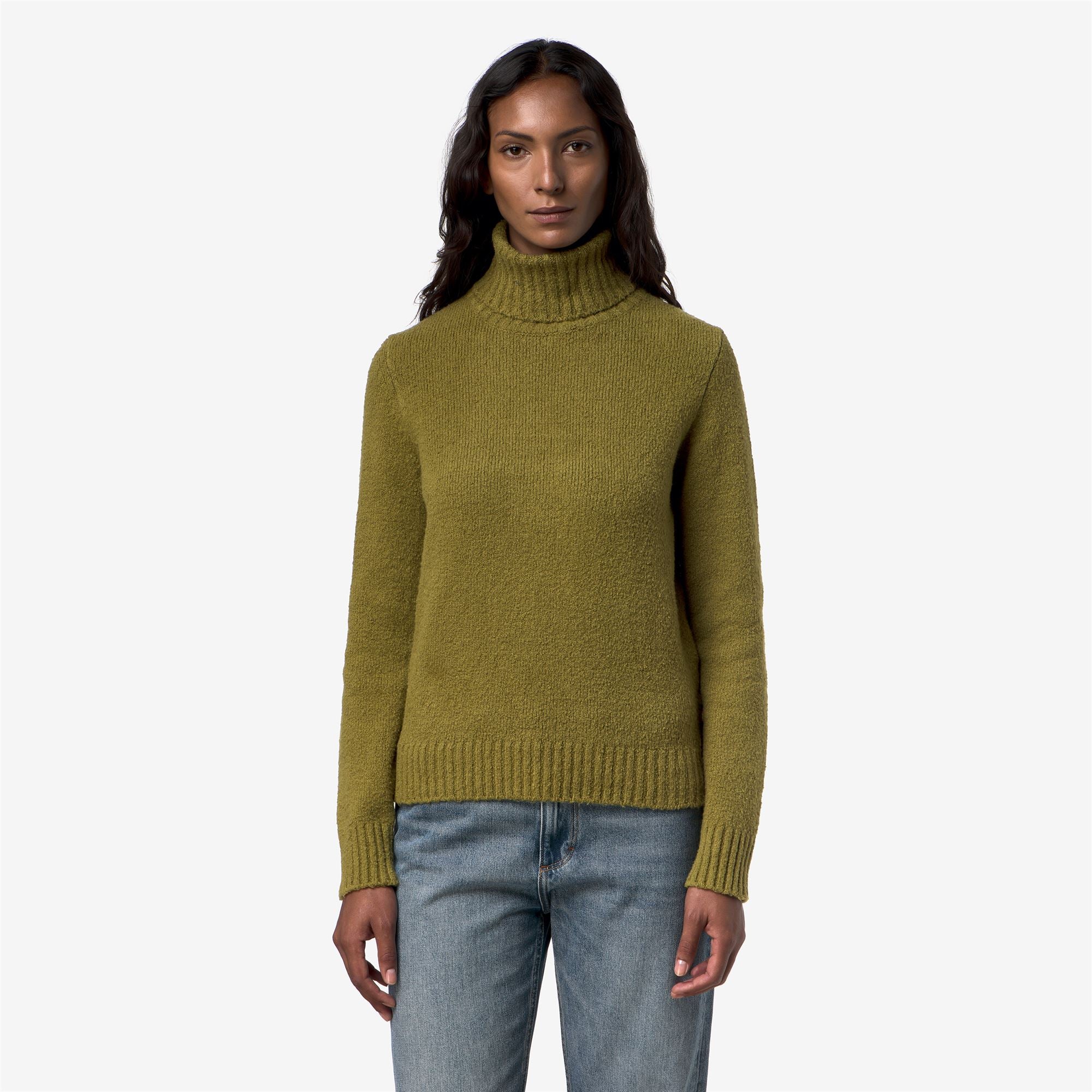 k-way-peggy-sponge-yarn-pull-col-roul-femme-green-peat image 1