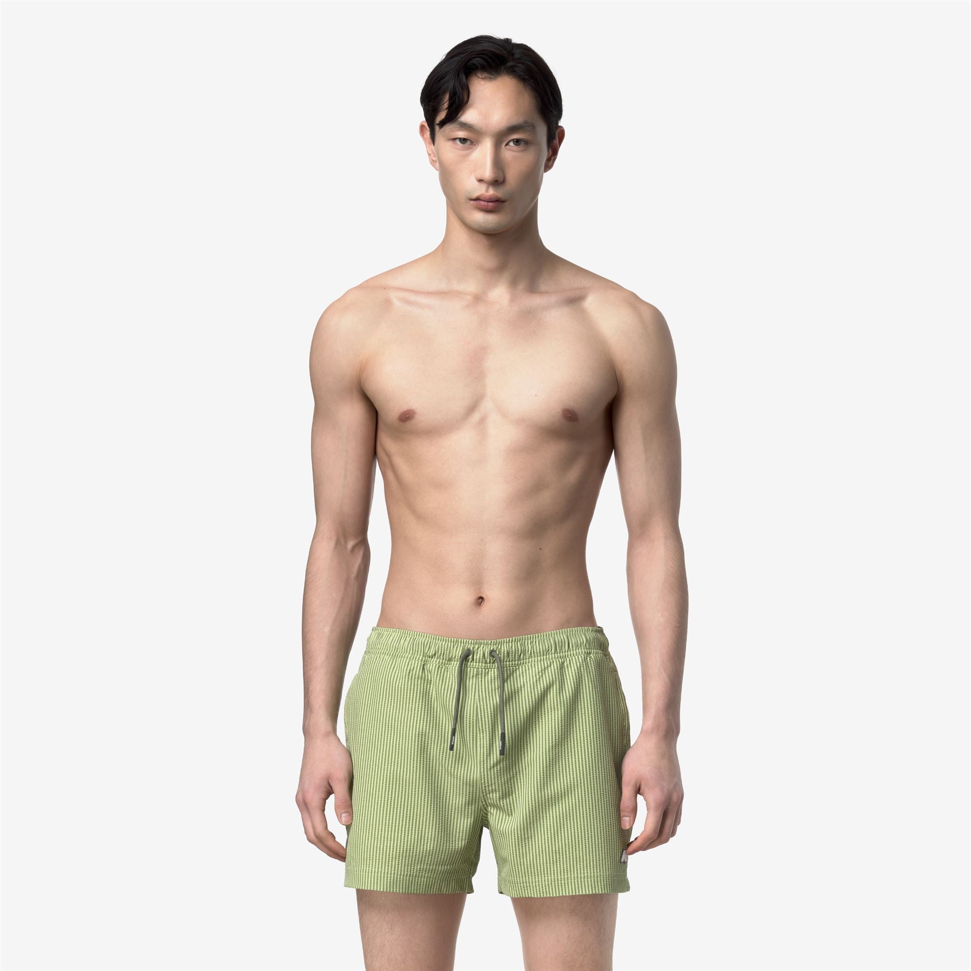 k-way-hazel-mid-stripes-beach-maillot-de-bain-homme-boxer-court-green-dk-lime-gr image 1