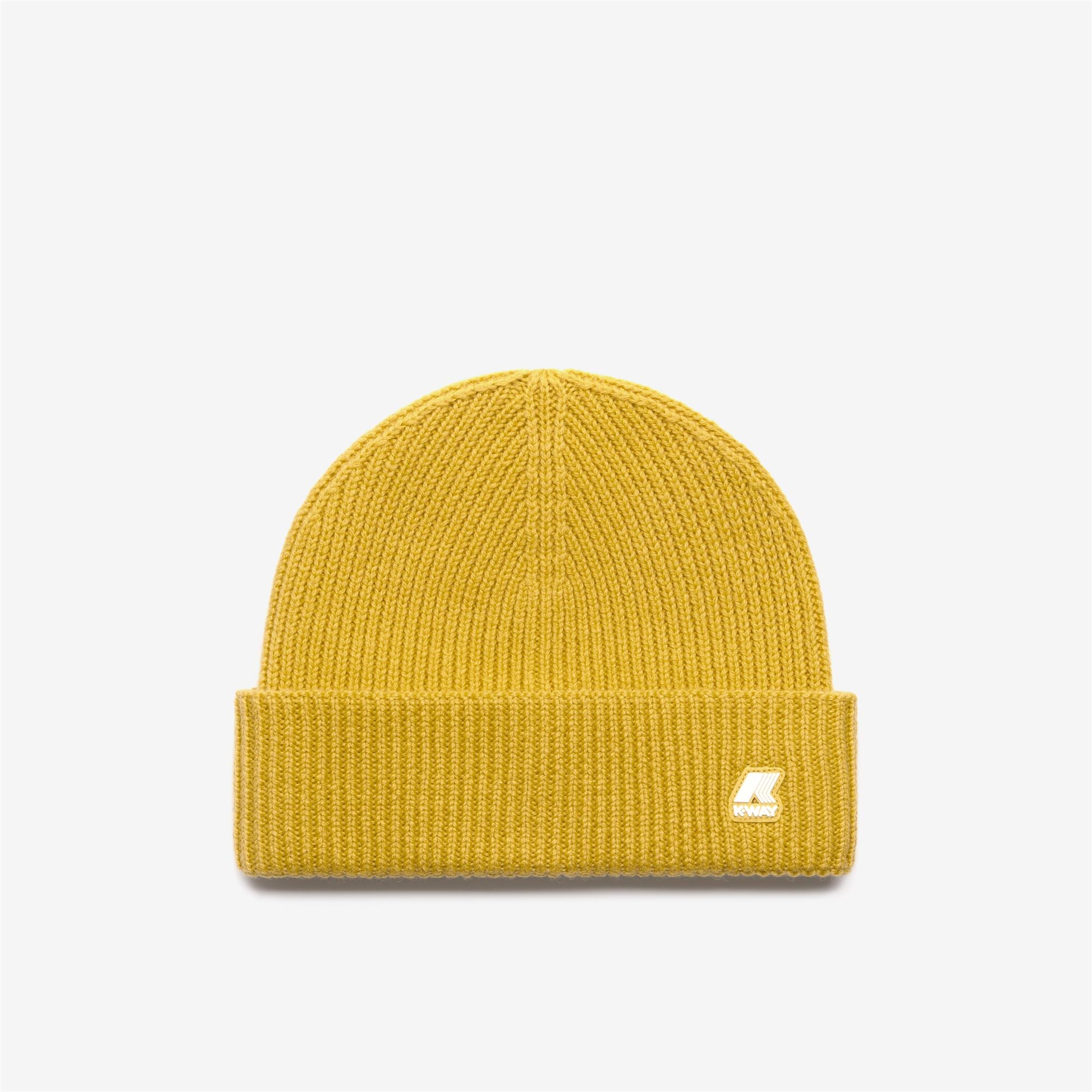 k-way-brice-cardigan-stitch-wool-bonnet-unisexe-yellow-zafferano image 2