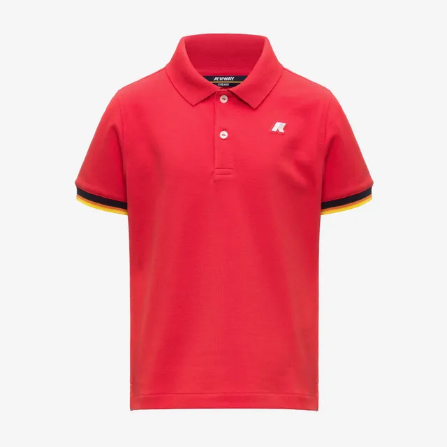 k-way-p-vincent-piqu-polo-gar-on-manches-courtes-red-poppy image 1