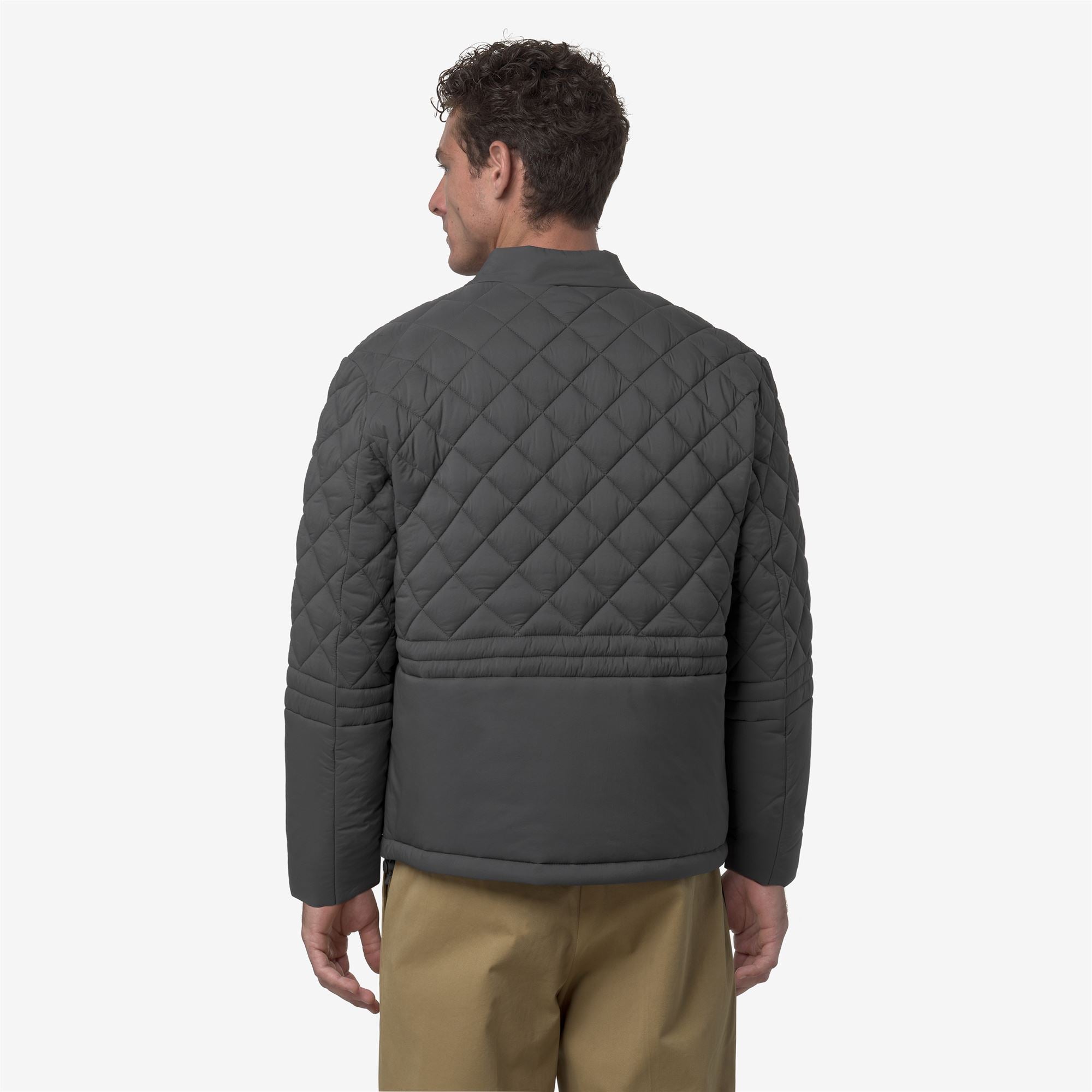 k-way-bariol-premium-warm-veste-courte-homme-grey-shadow image 3