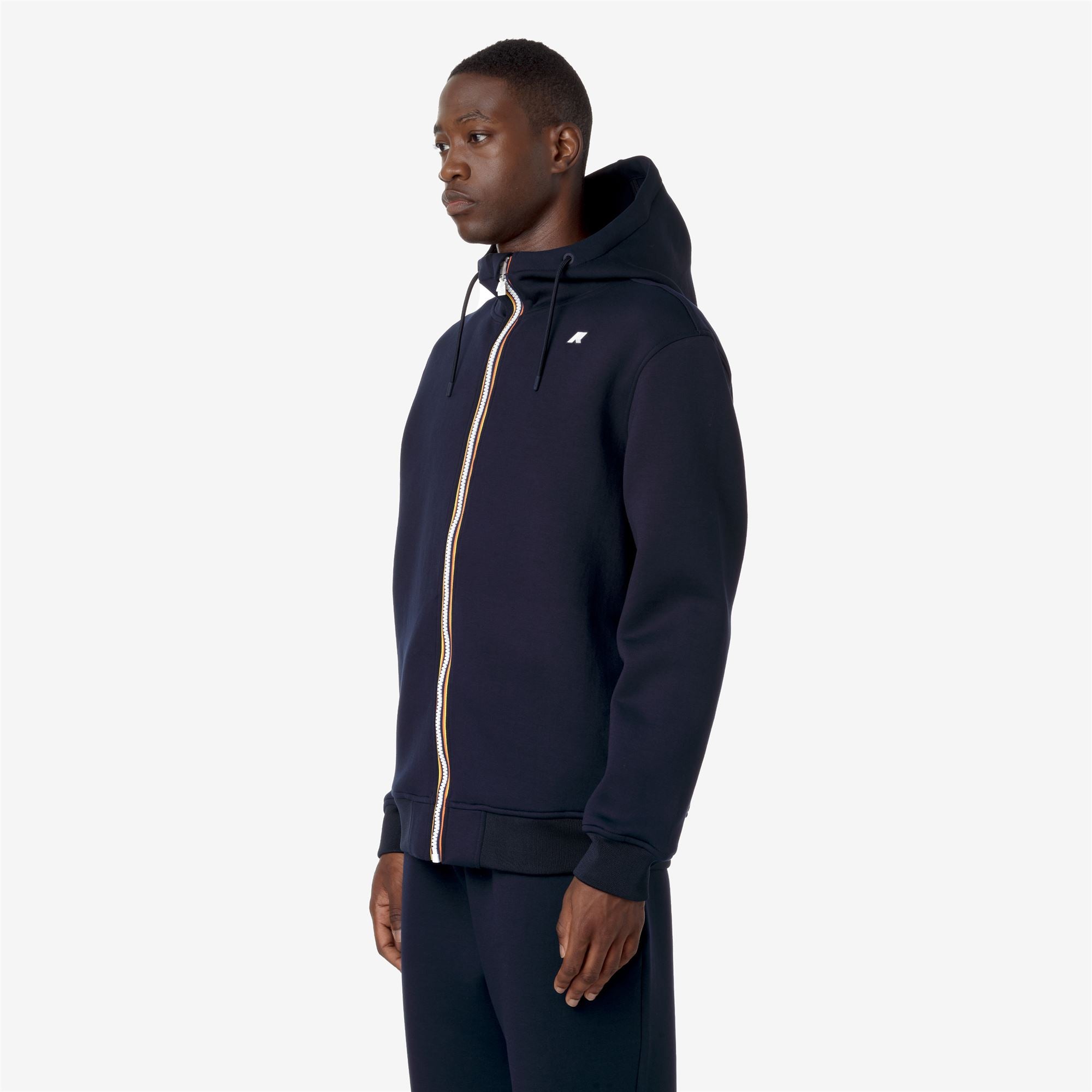 k-way-rainer-spacer-veste-polaire-zipp-e-capuche-homme-blue-depth image 2