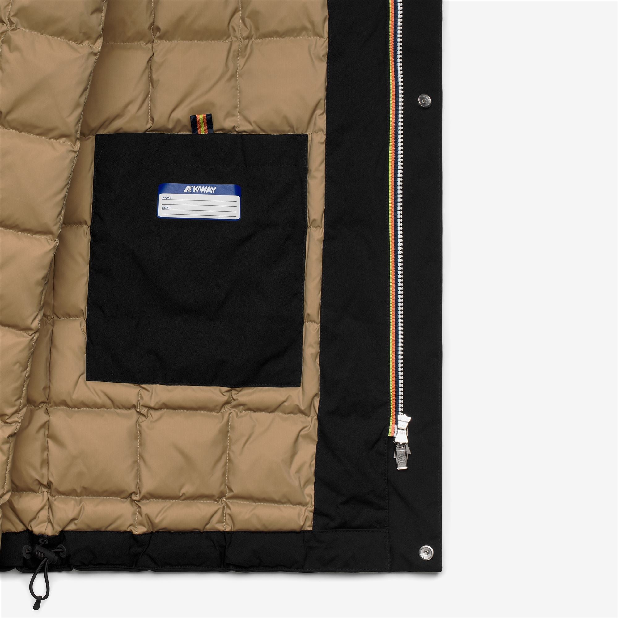 k-way-jarno-st-thermo-doudoune-3-4-homme-black-pure-beige-khaki image 6