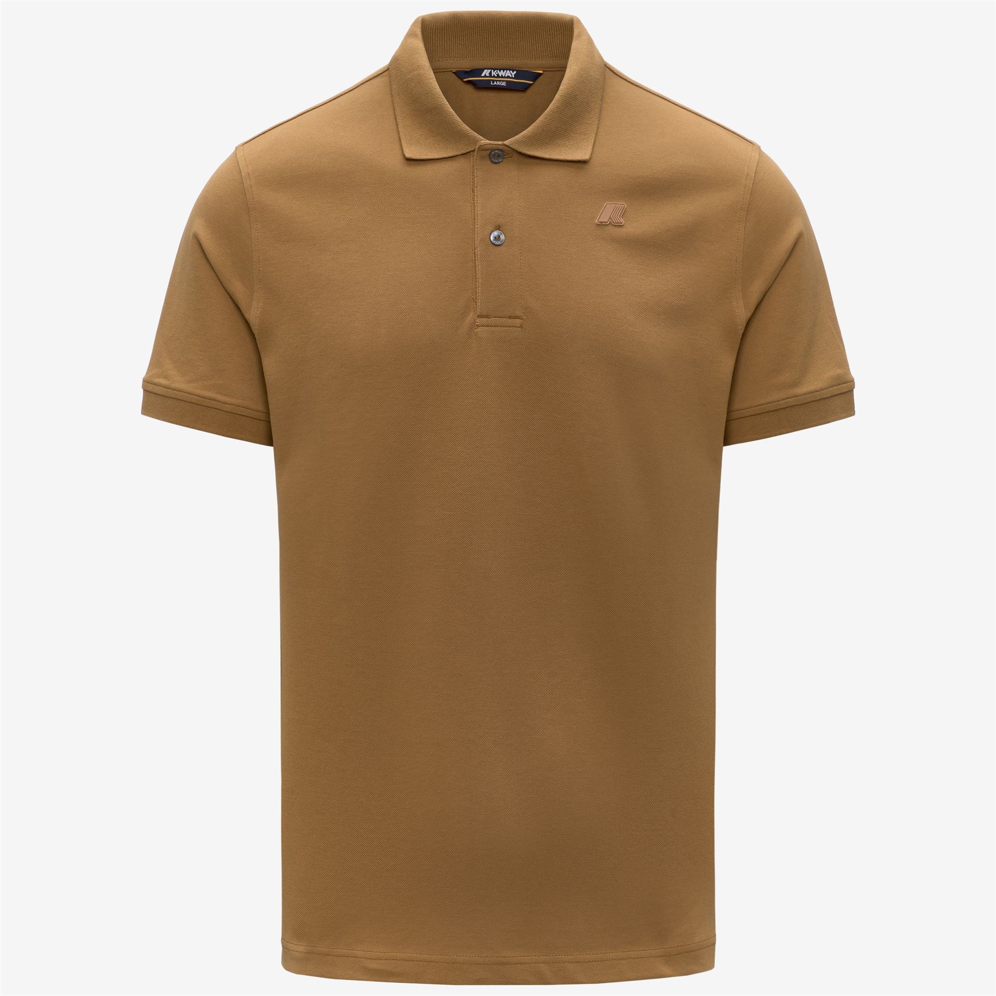 k-way-amedee-pique-slim-polo-homme-brown-bistre image 5