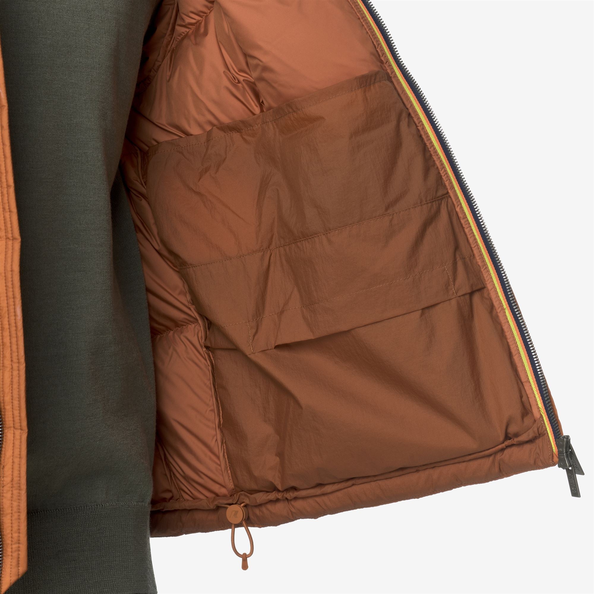 k-way-quill-thermo-light-ripstop-doudoune-court-homme-orange-adobe image 4