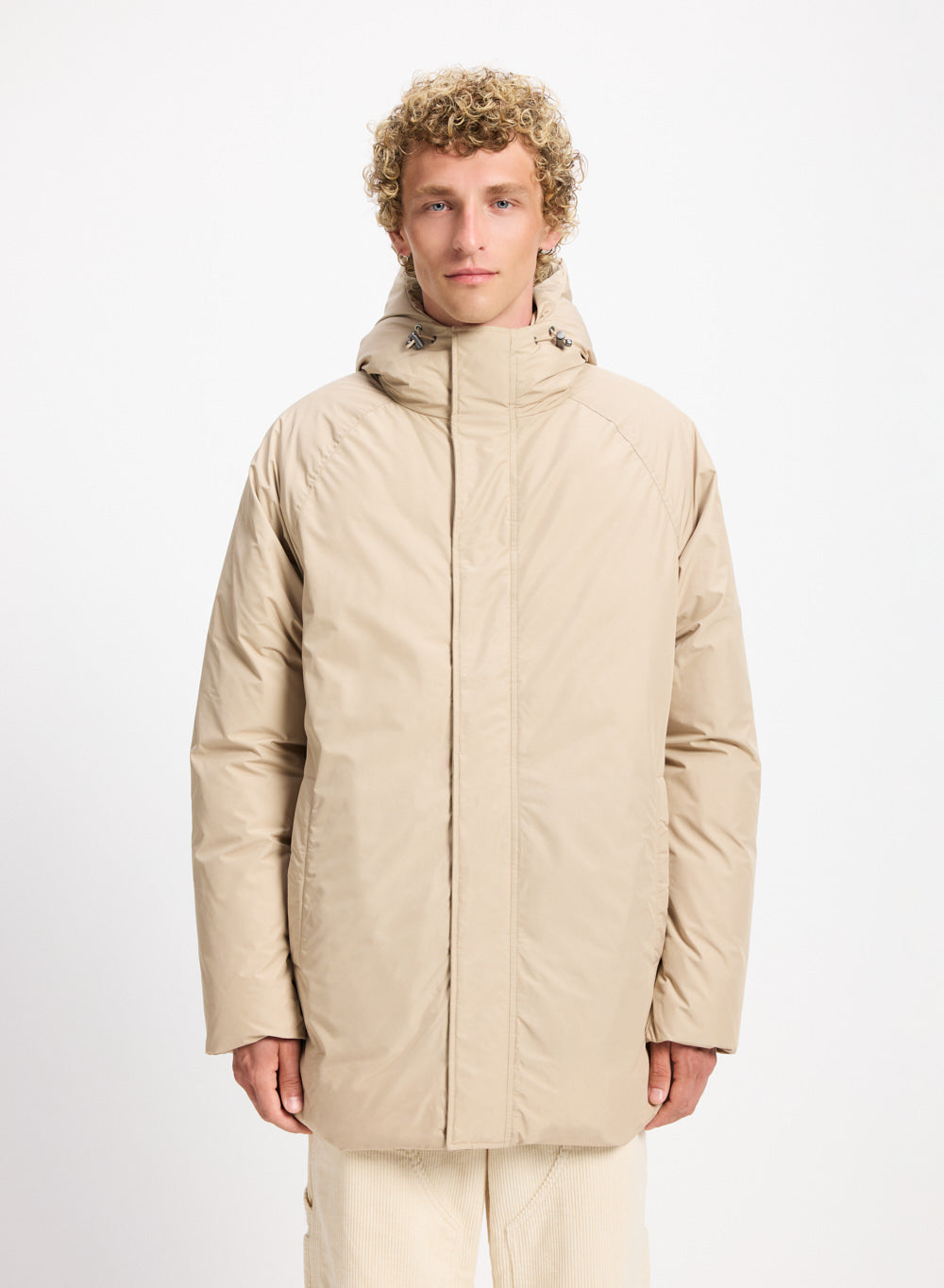 pyrenex-spark-parka-capuche-homme-en-duvet-naturel-beige-claire image 1