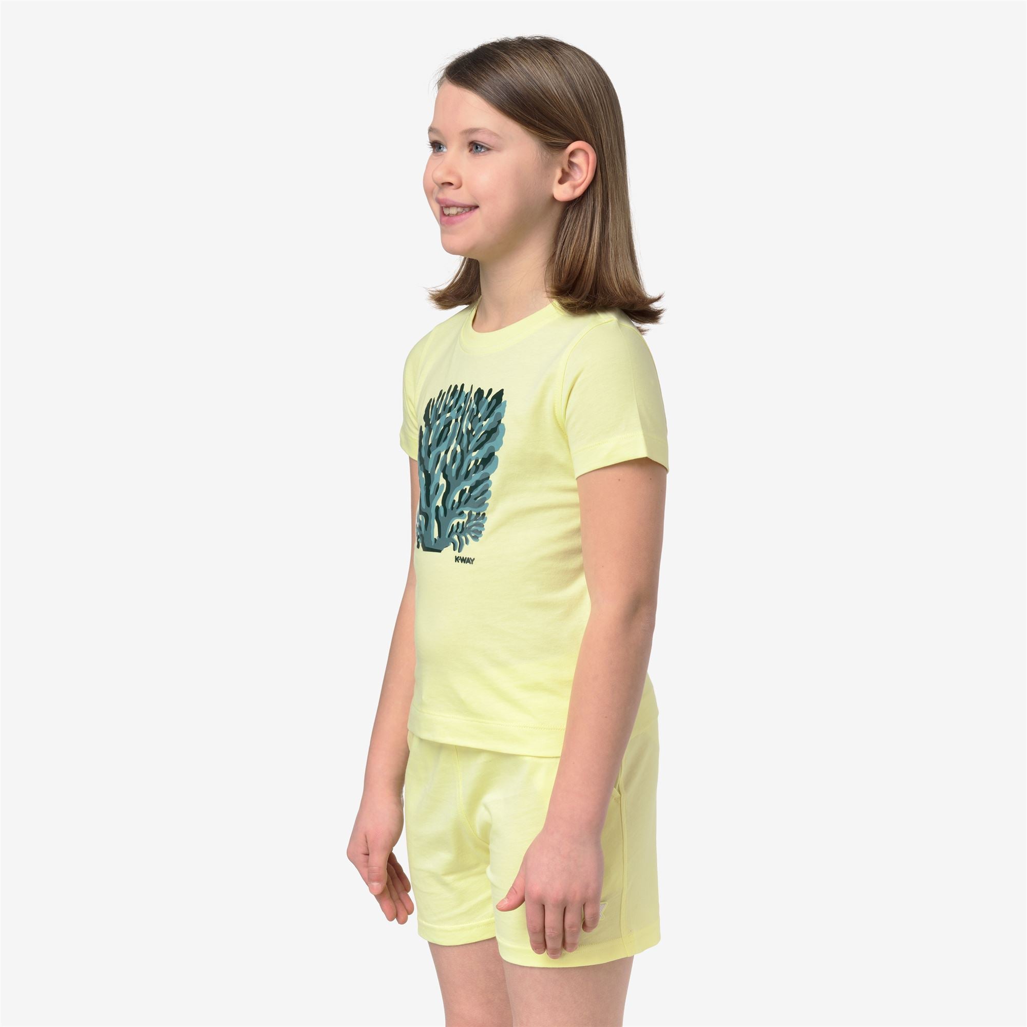 k-way-p-melis-corail-jersey-t-shirt-fille-yellow-lime image 2