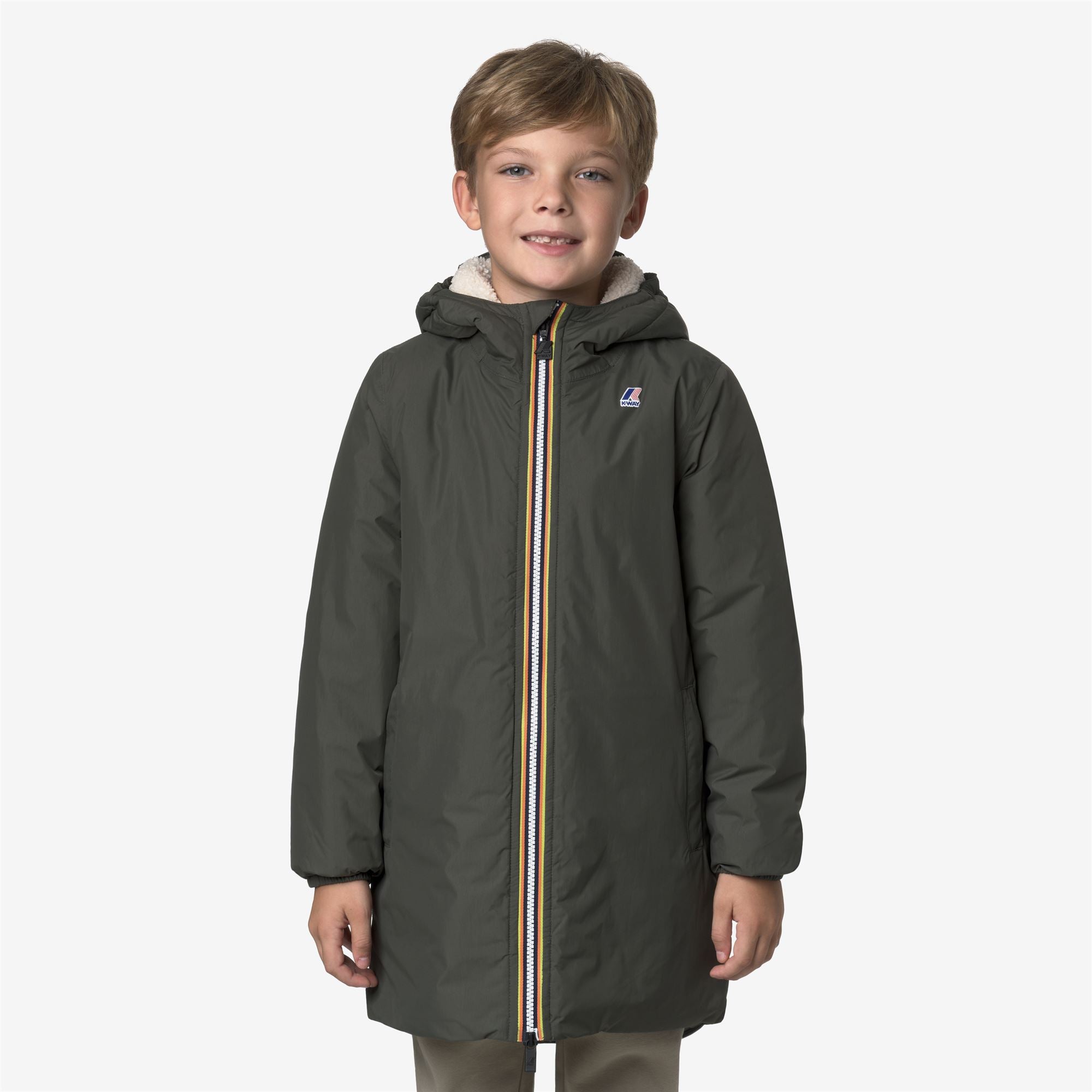 k-way-p-le-vrai-4-0-eiffel-orsetto-3-4-enfant-unisexe-green-blackish image 1
