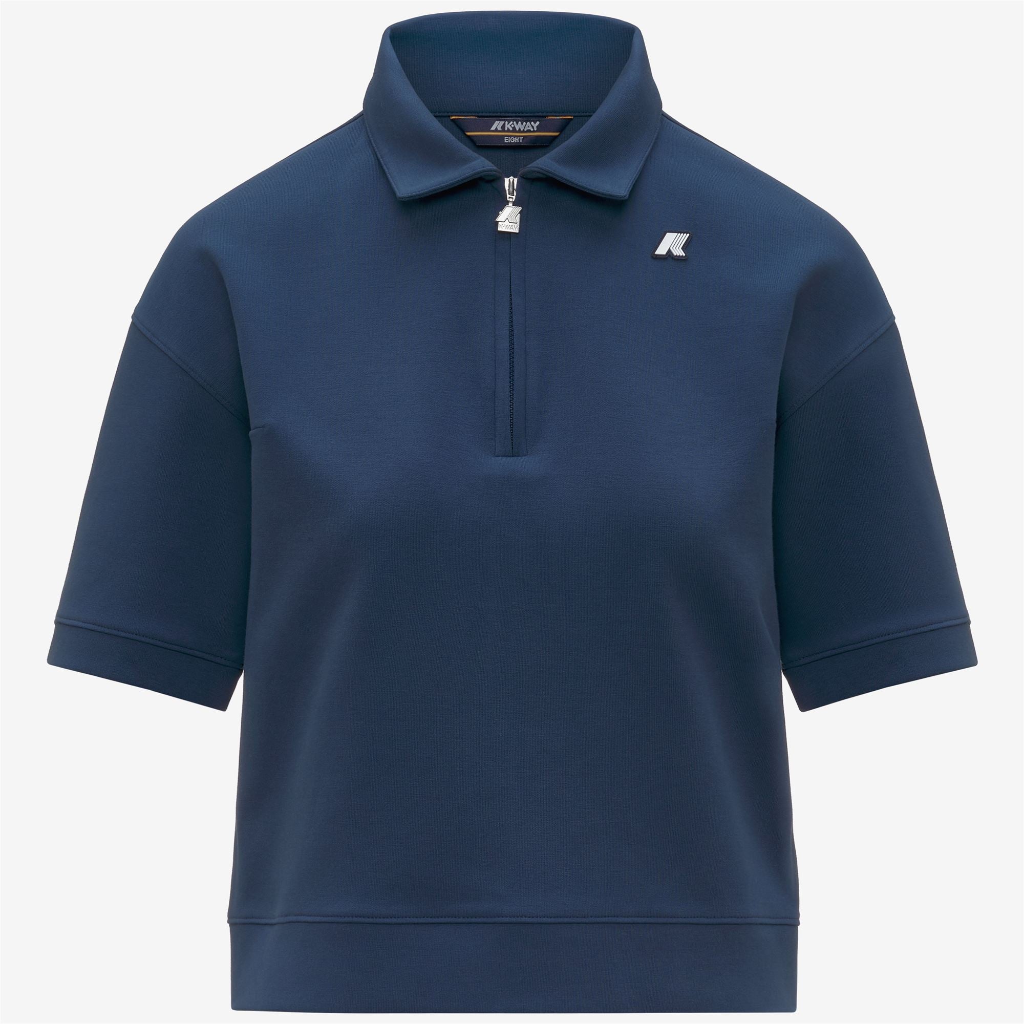 k-way-lozany-interlock-polo-femme-blue-insignia image 5