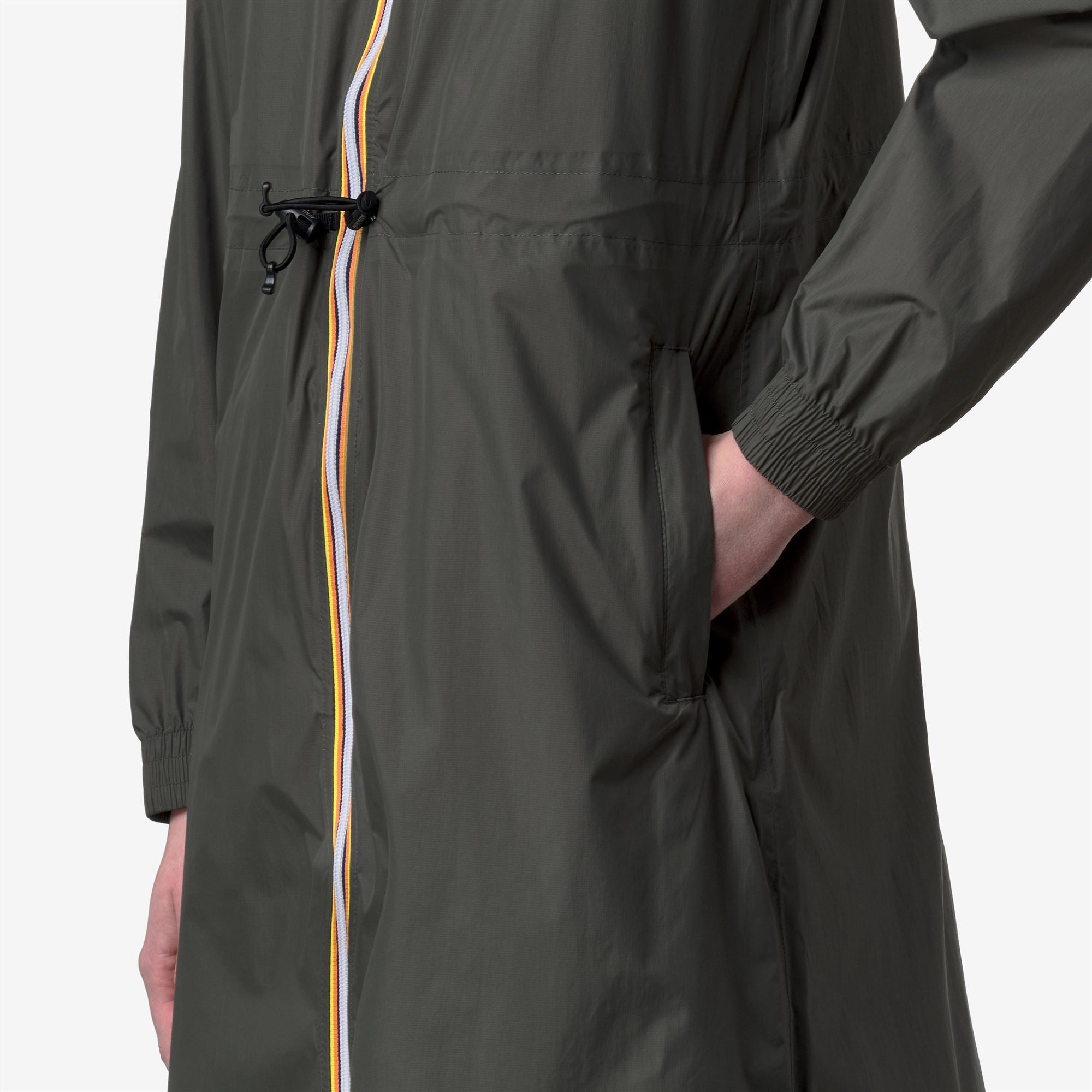 k-way-le-vrai-4-0-delia-veste-longue-3-4-femme-green-blackish image 4