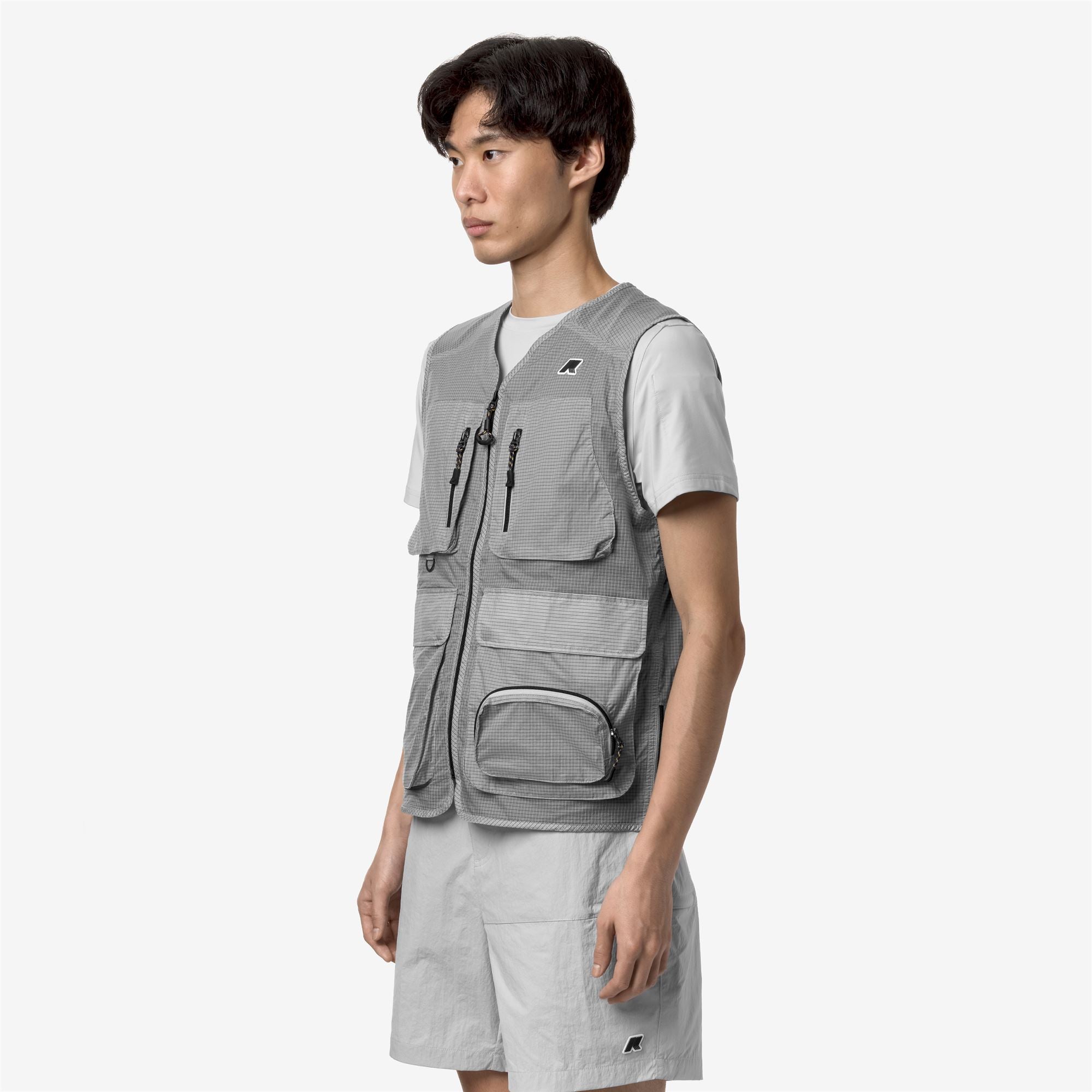 k-way-allos-gilet-unisexe-grey-ash-ripstop image 2