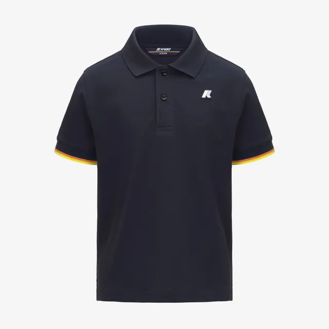 k-way-p-vincent-piqu-polo-gar-on-blue-depth image 1