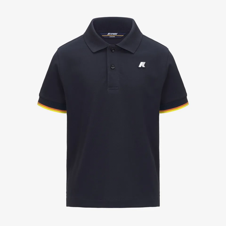 k-way-p-vincent-piqu-polo-gar-on-blue-depth image 1