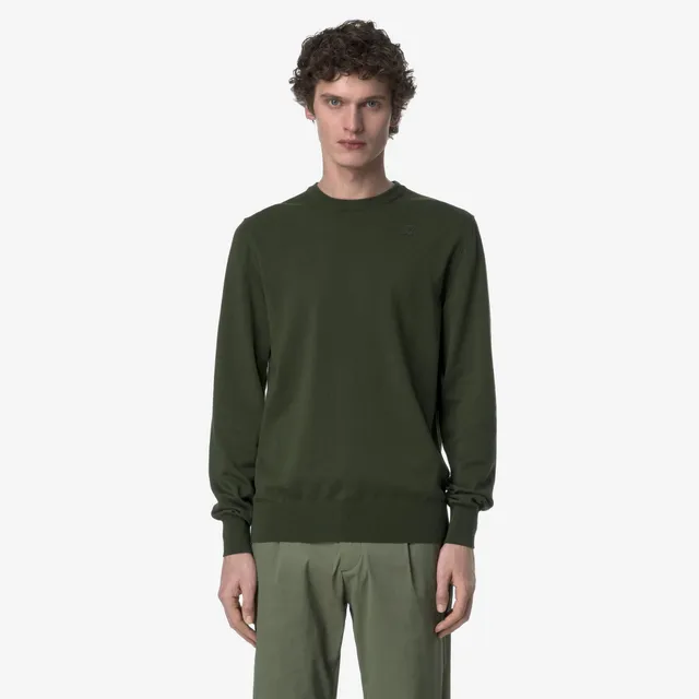 k-way-sebastien-cotton-pull-over-homme-green-africa image 1