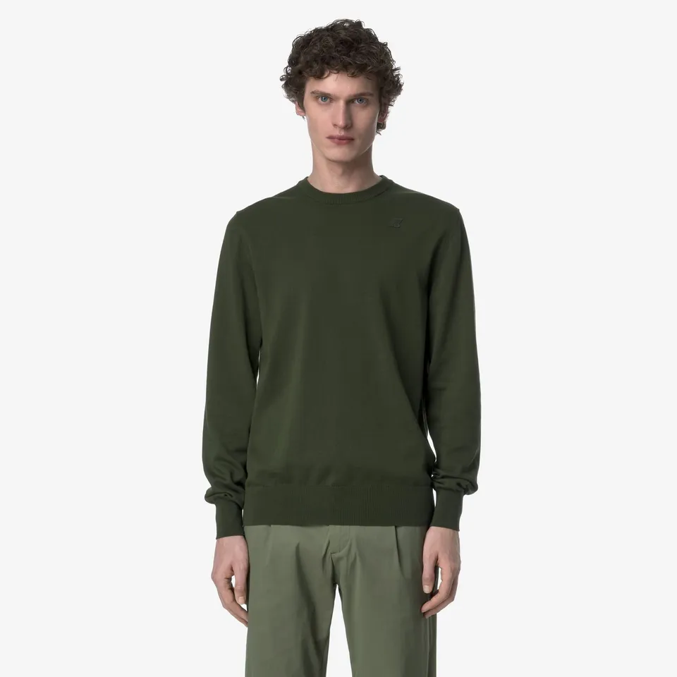 k-way-sebastien-cotton-pull-over-homme-green-africa image 1