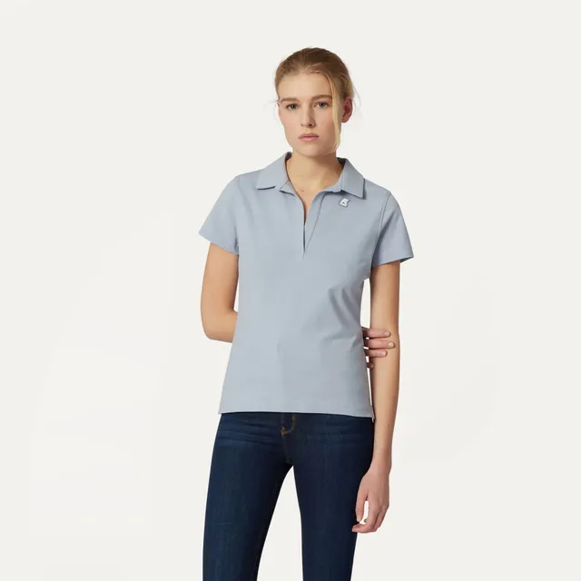 k-way-charlette-polo-femme-azure-blizzard image 1