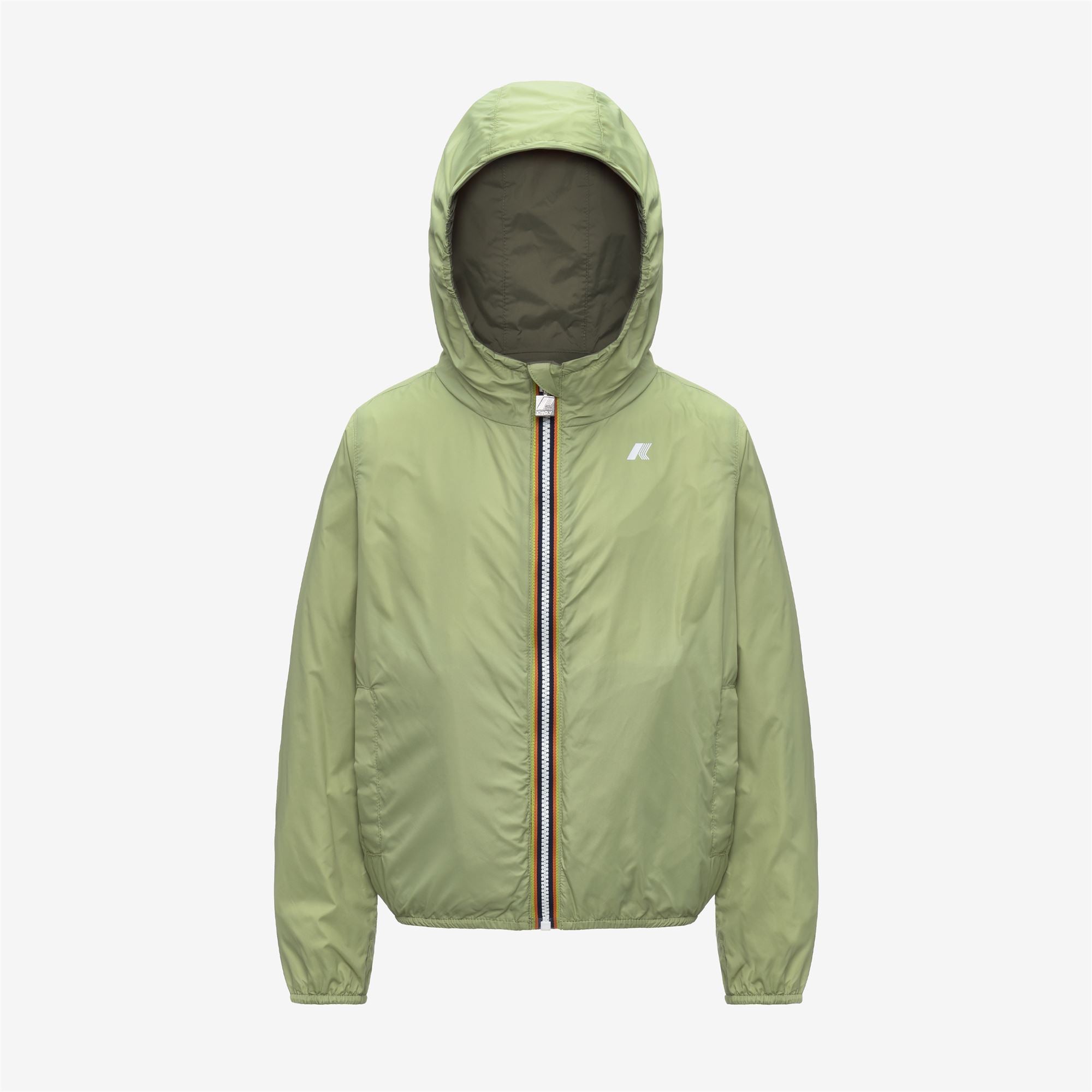 k-way-p-jake-plus-2-double-coupe-vent-court-r-versible-gar-on-green-lime-jacquar image 6