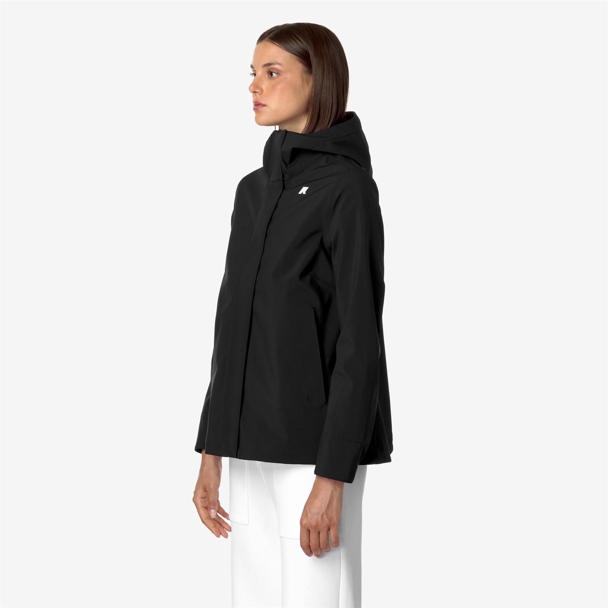 k-way-madalina-bonded-veste-mi-longue-femme-black-blue-depth image 2