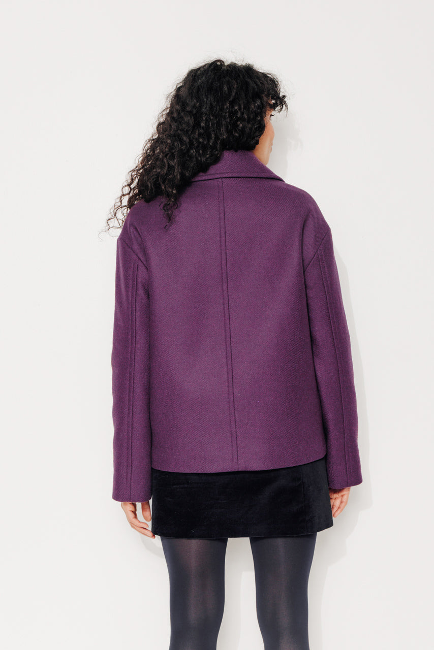 trench-coat-murier-manteau-court-oversize-gabardine-laine-recycl-e-violet image 4