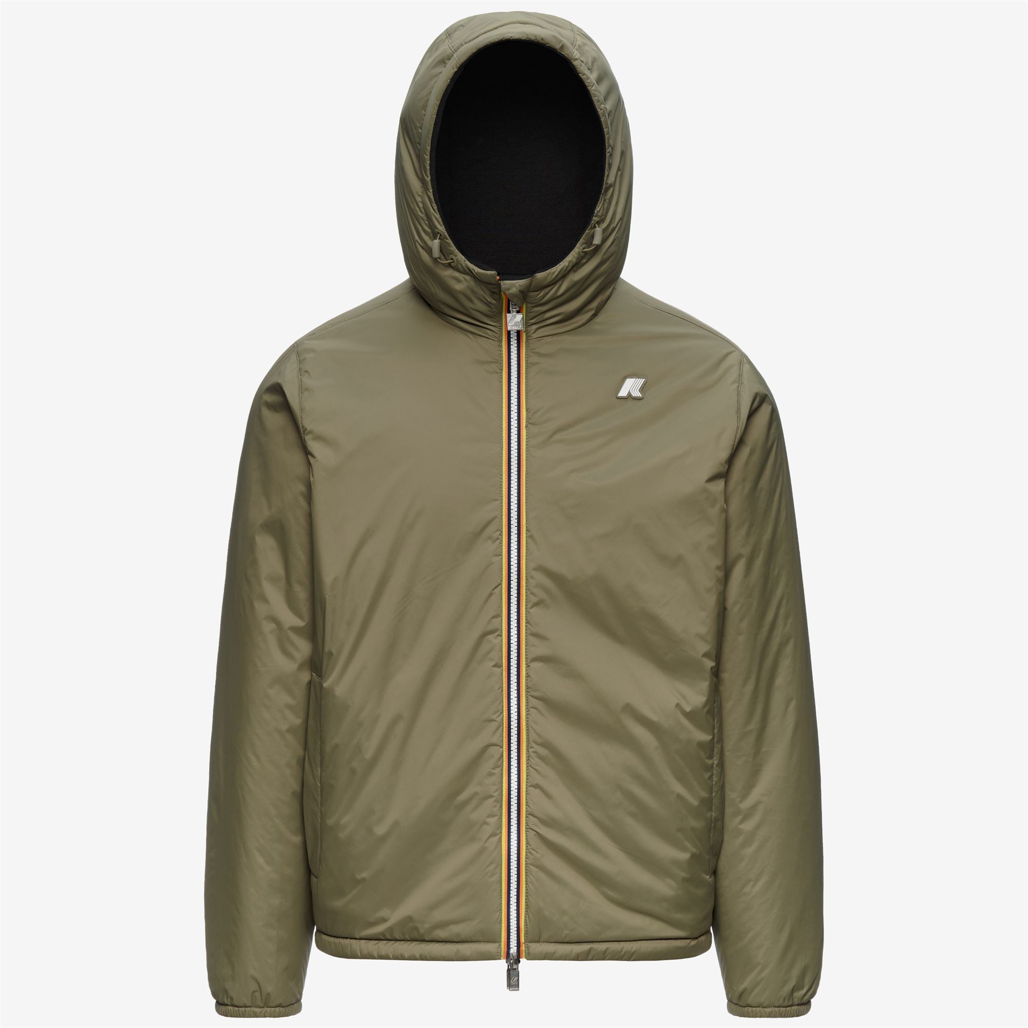 k-way-jack-spacer-nylon-double-veste-r-versible-homme-black-pure-green-army image 6