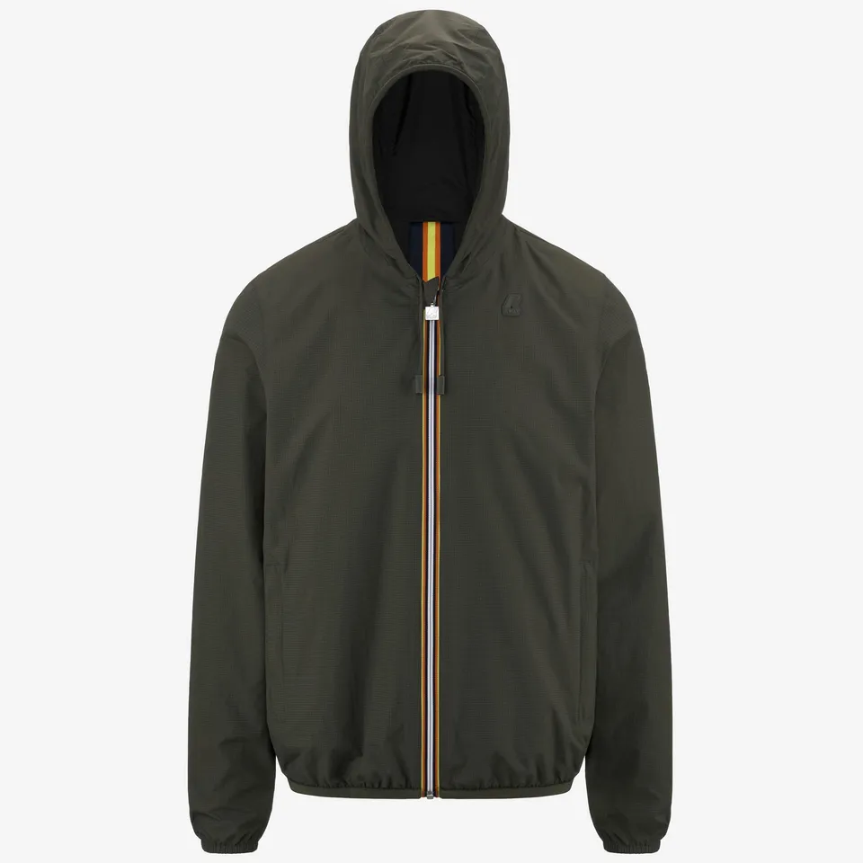k-way-jacques-double-ripstop-veste-r-versible-homme-green-blk-black-pure image 1