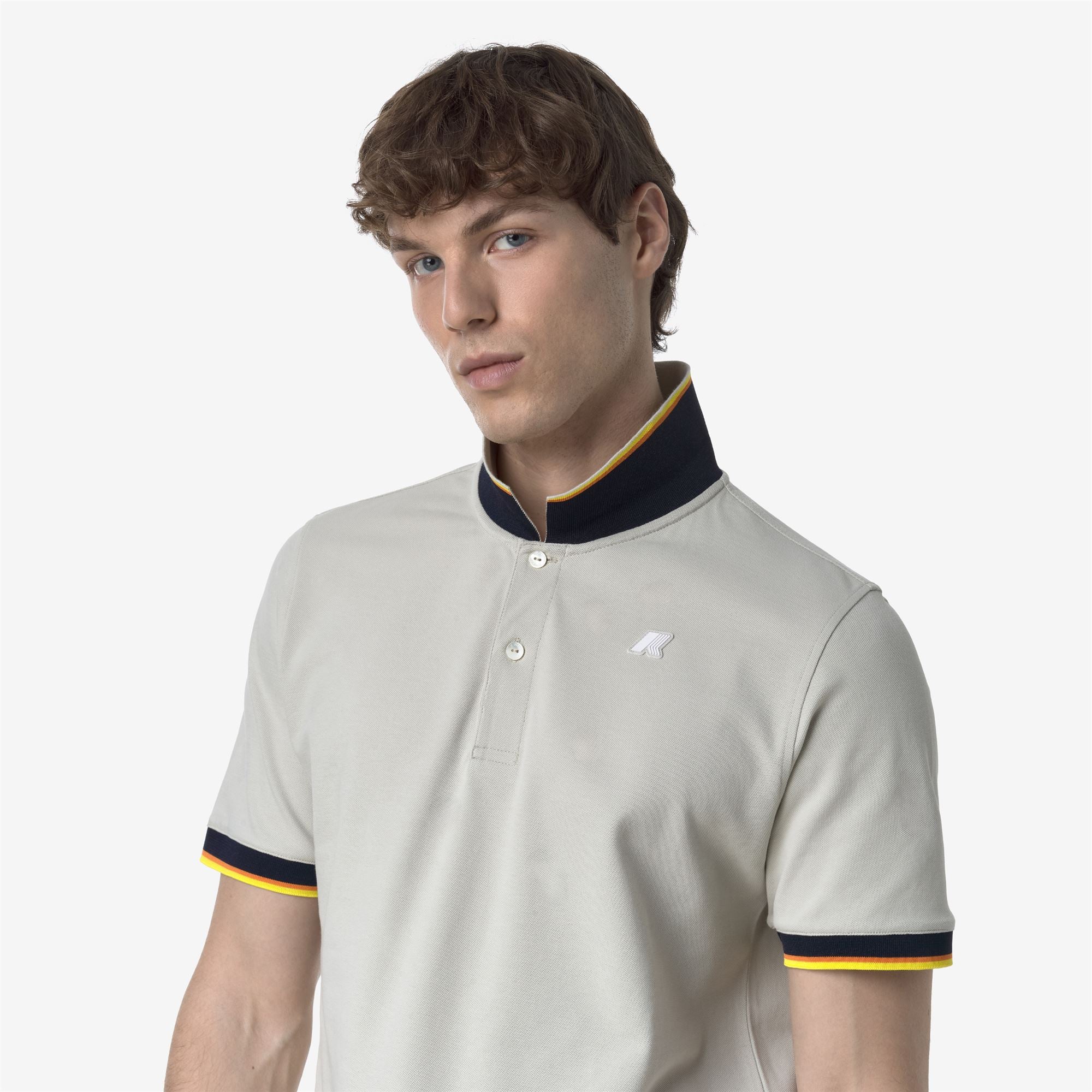 k-way-vincent-pique-slim-polo-homme-beige-lt image 4