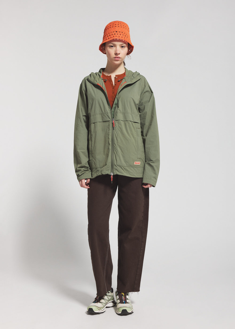 pyrenex-soulere-coupe-vent-unisexe-capuche-khaki-pliable image 4