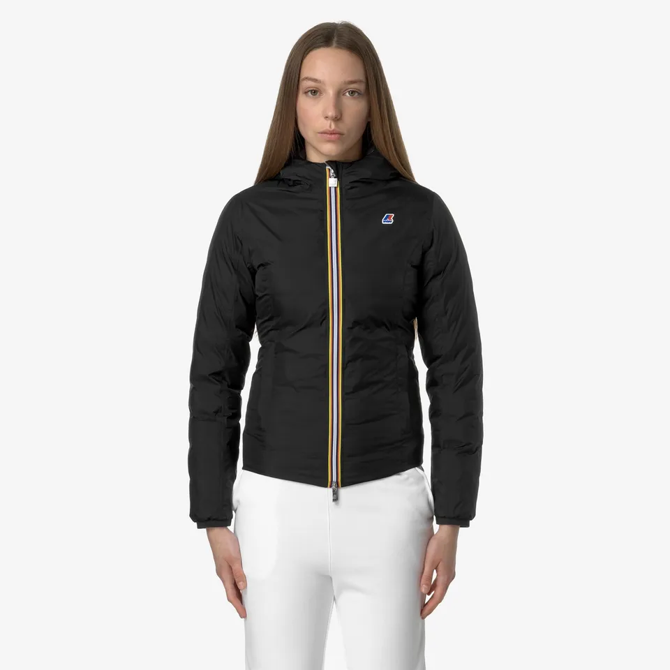 k-way-lily-thermo-plus-2-double-veste-courte-femme-black-pure-grey-smoked image 1
