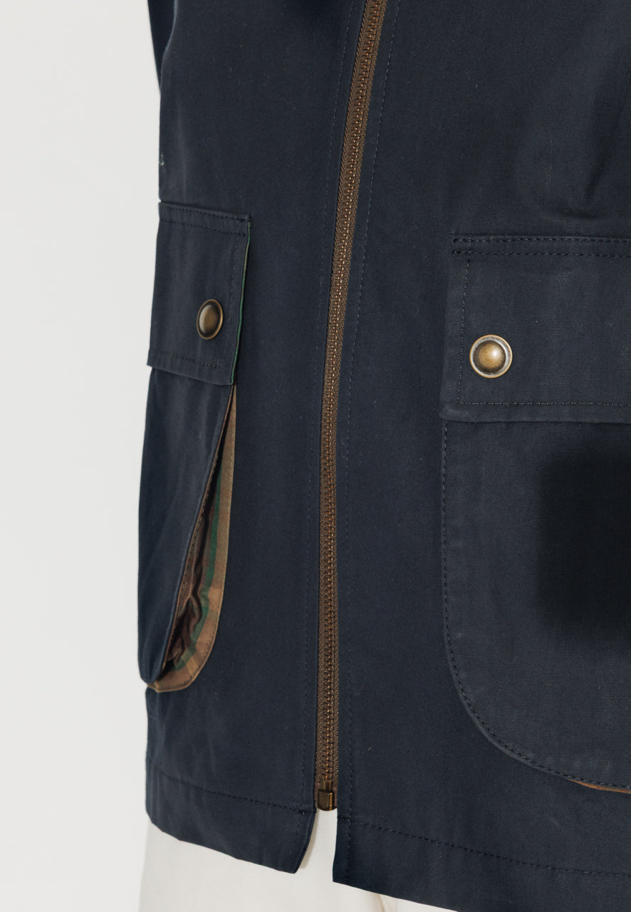 trench-coat-sorbus-imperm-able-court-oversize-coton-staywax-marine image 5