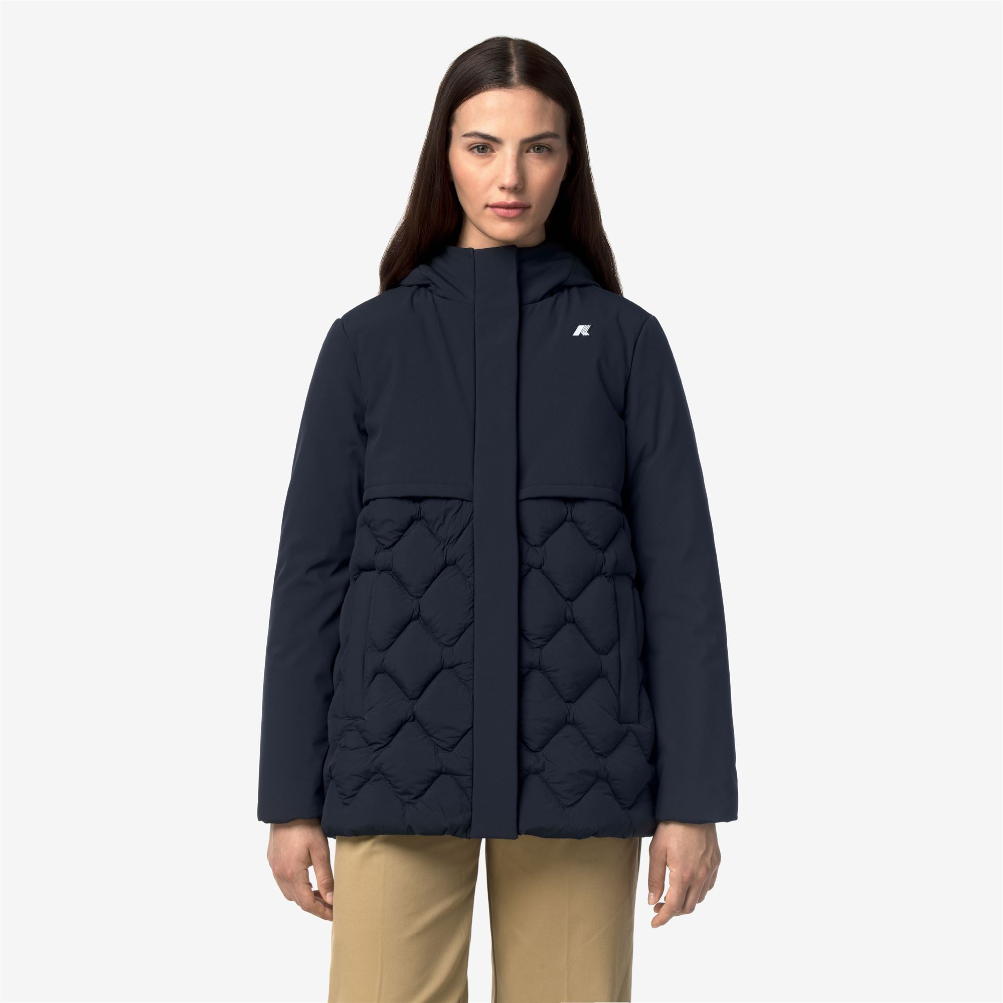 k-way-siphane-hybrid-warm-shell-veste-femme-blue-depth image 1