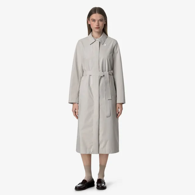 k-way-barbra-stretch-2l-veste-longue-femme-beige-lt image 1
