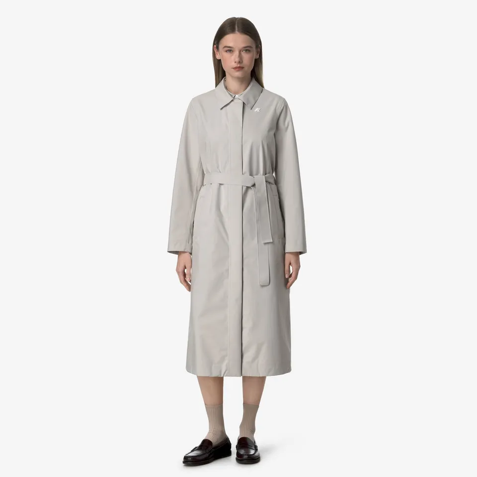 k-way-barbra-stretch-2l-veste-longue-femme-beige-lt image 1