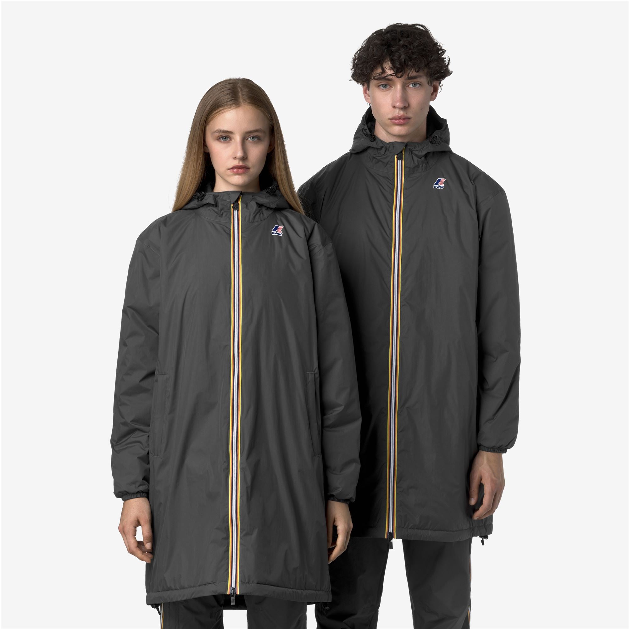 k-way-le-vrai-4-0-eiffel-east-warm-manteau-pluie-3-4-unisexe-grey-shadow-dk image 1