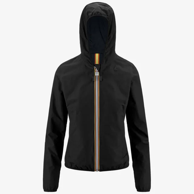 k-way-lily-double-ripstop-veste-courte-femme-black-pure-blue-depht image 1
