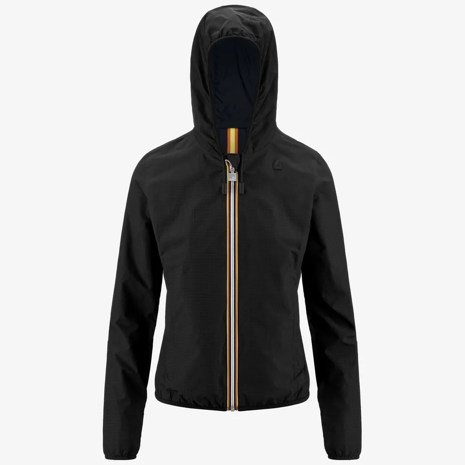 k-way-lily-double-ripstop-veste-courte-femme-black-pure-blue-depht image 1