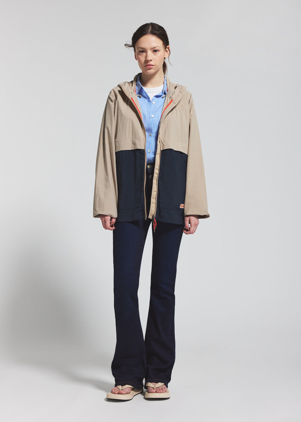 coupe-vent-unisexe-capuche-pyrenex-soulere-beige image 4