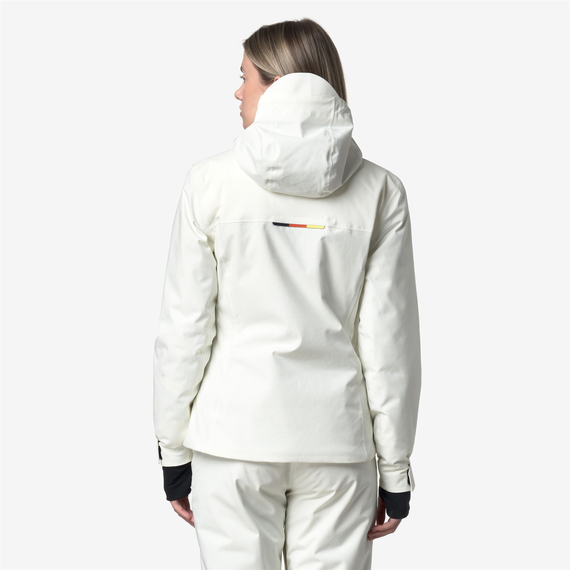 k-way-labresse-2l-twill-veste-mi-longue-femme-white-gardenia image 3