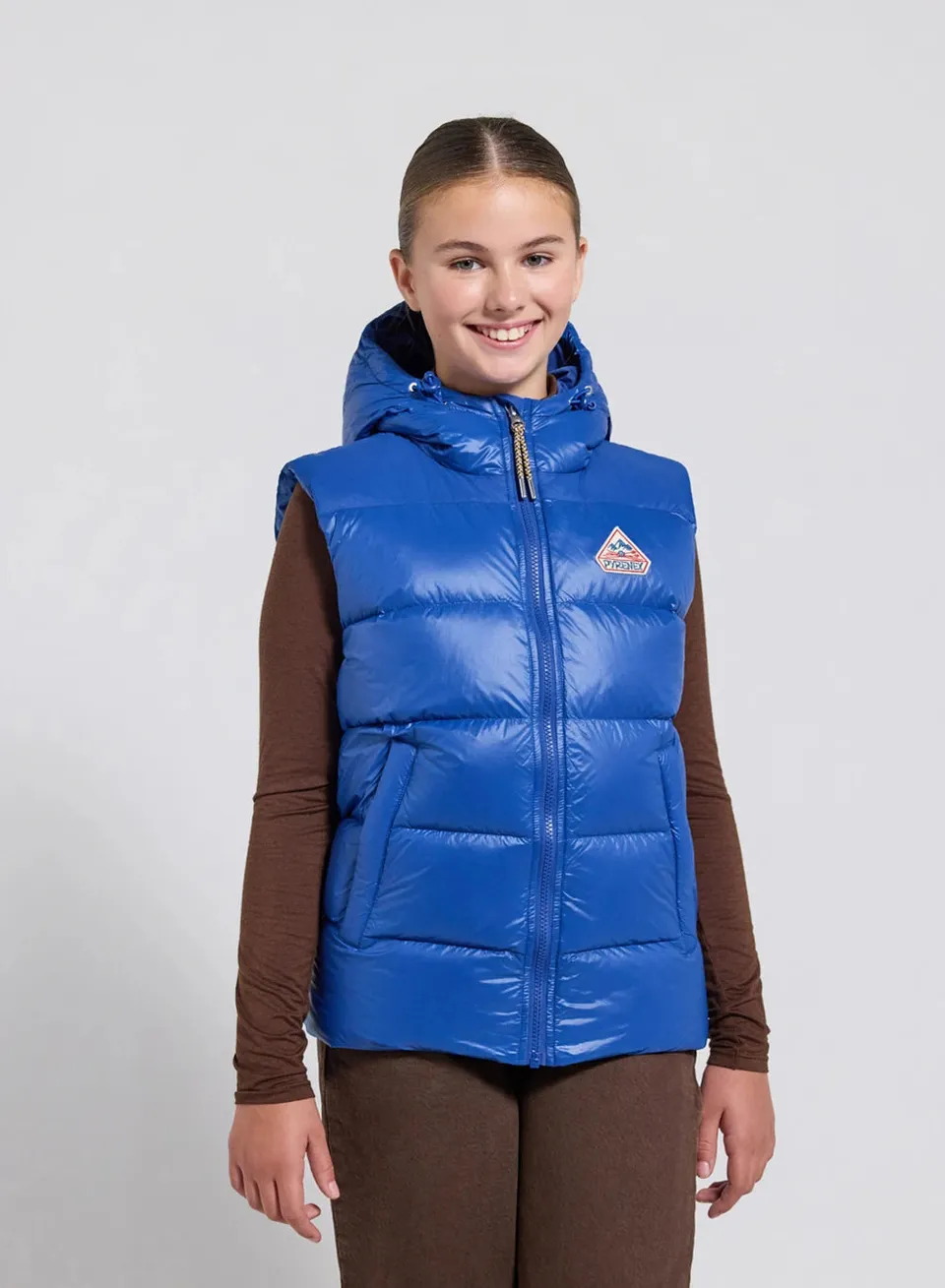 pyrenex-john-doudoune-sans-manches-enfant-bleue-capuche image 1