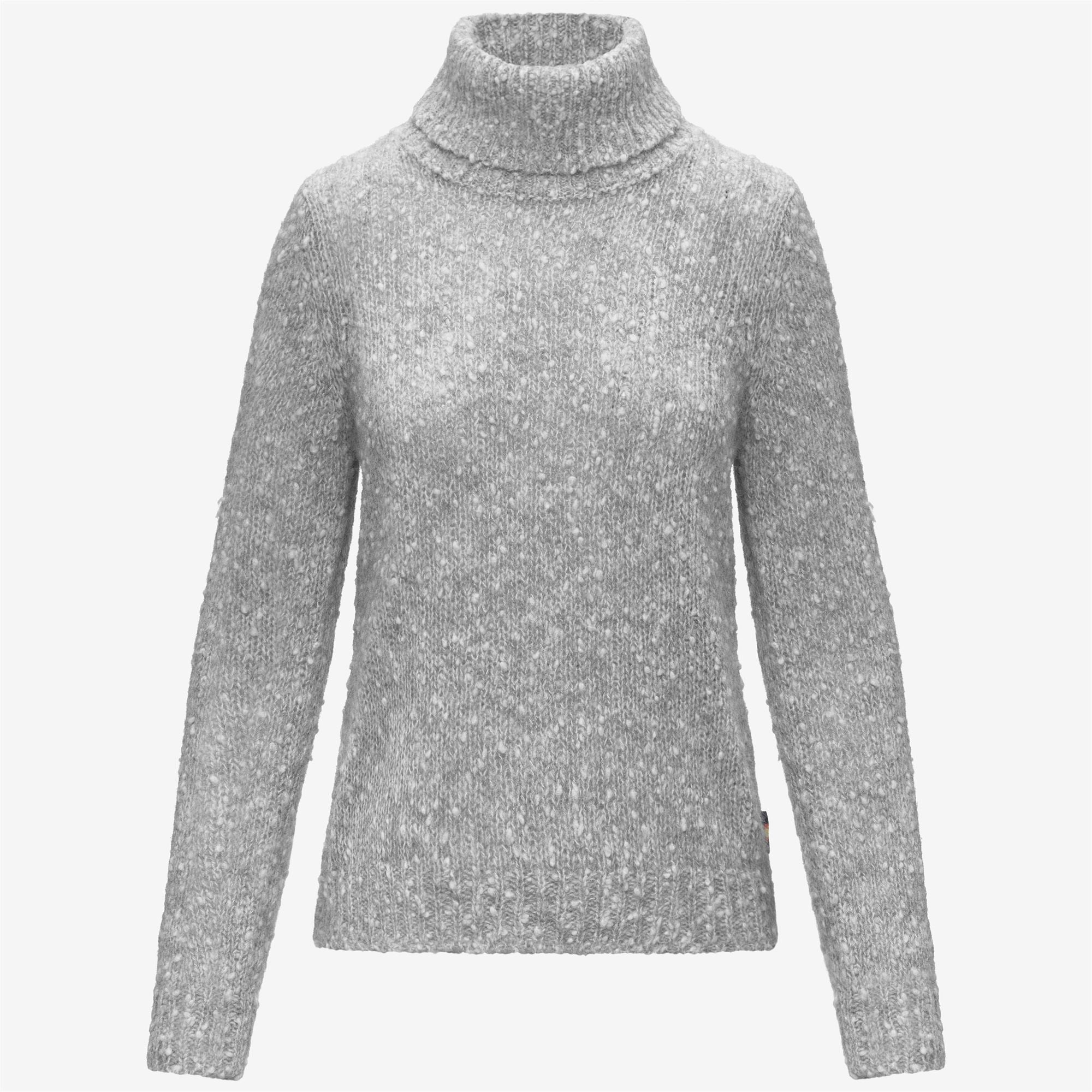 k-way-corine-coccola-yarn-pull-col-roul-femme-grey-white image 5