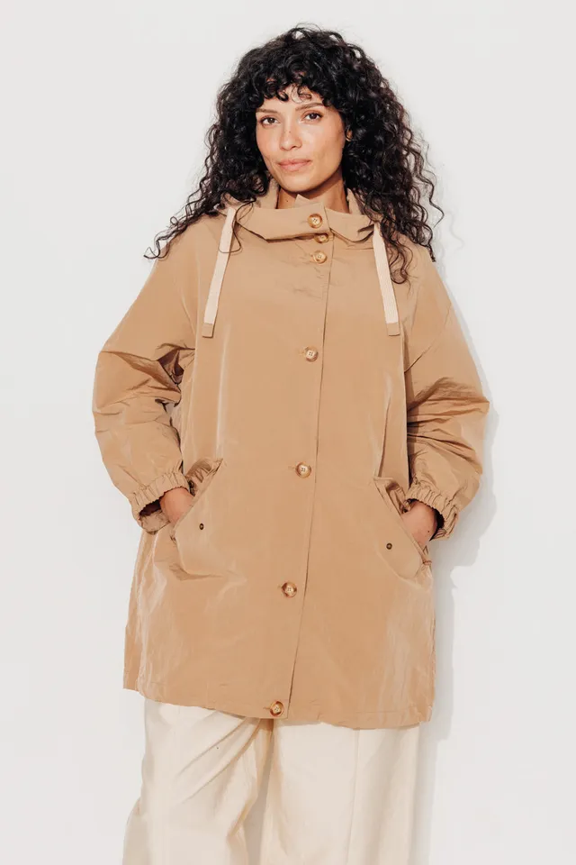 trench-coat-cornus-parka-d-perlante-capuche-camel-mi-longue image 1
