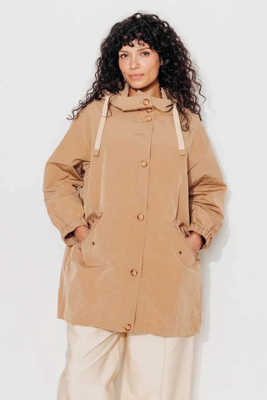 trench-coat-cornus-parka-d-perlante-capuche-camel-mi-longue image 1