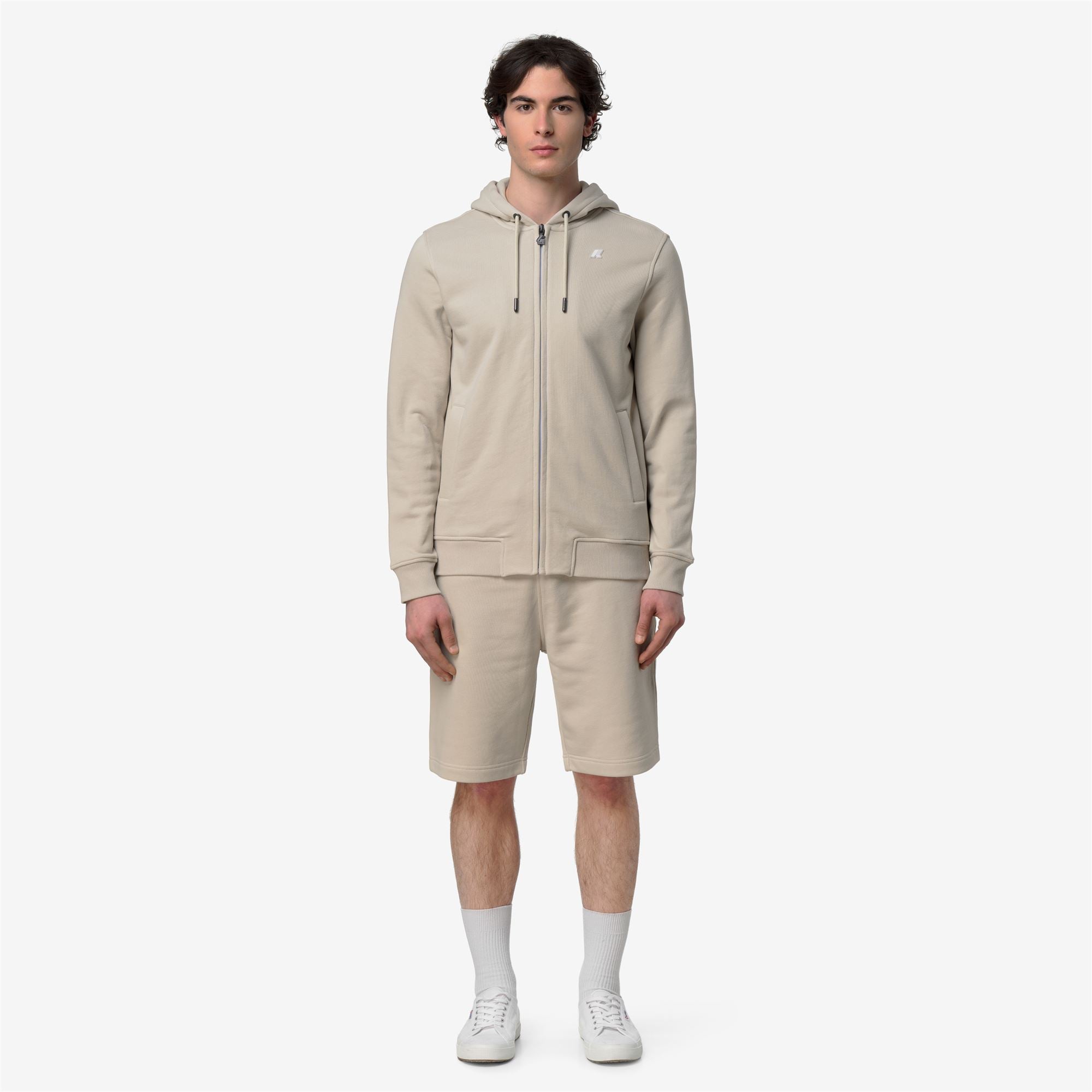 k-way-anthony-french-terry-veste-polaire-homme-beige-lt image 1
