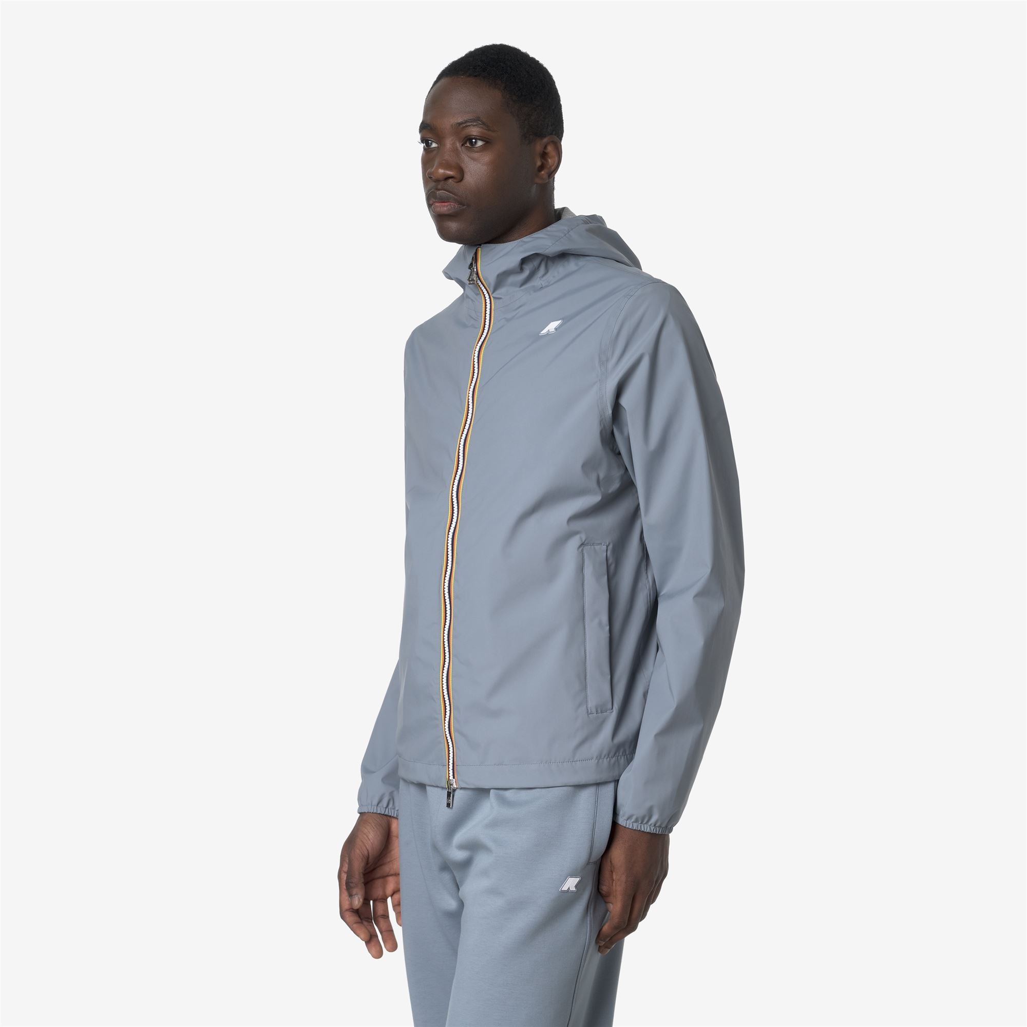 k-way-jack-stretch-nylon-jersey-veste-courte-homme-grey-md image 2