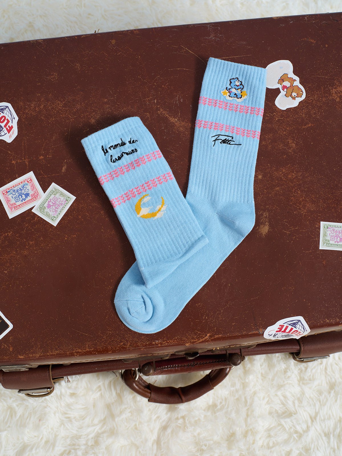 flotte-chaussettes-bisounours-hautes-coton-mixte image 2