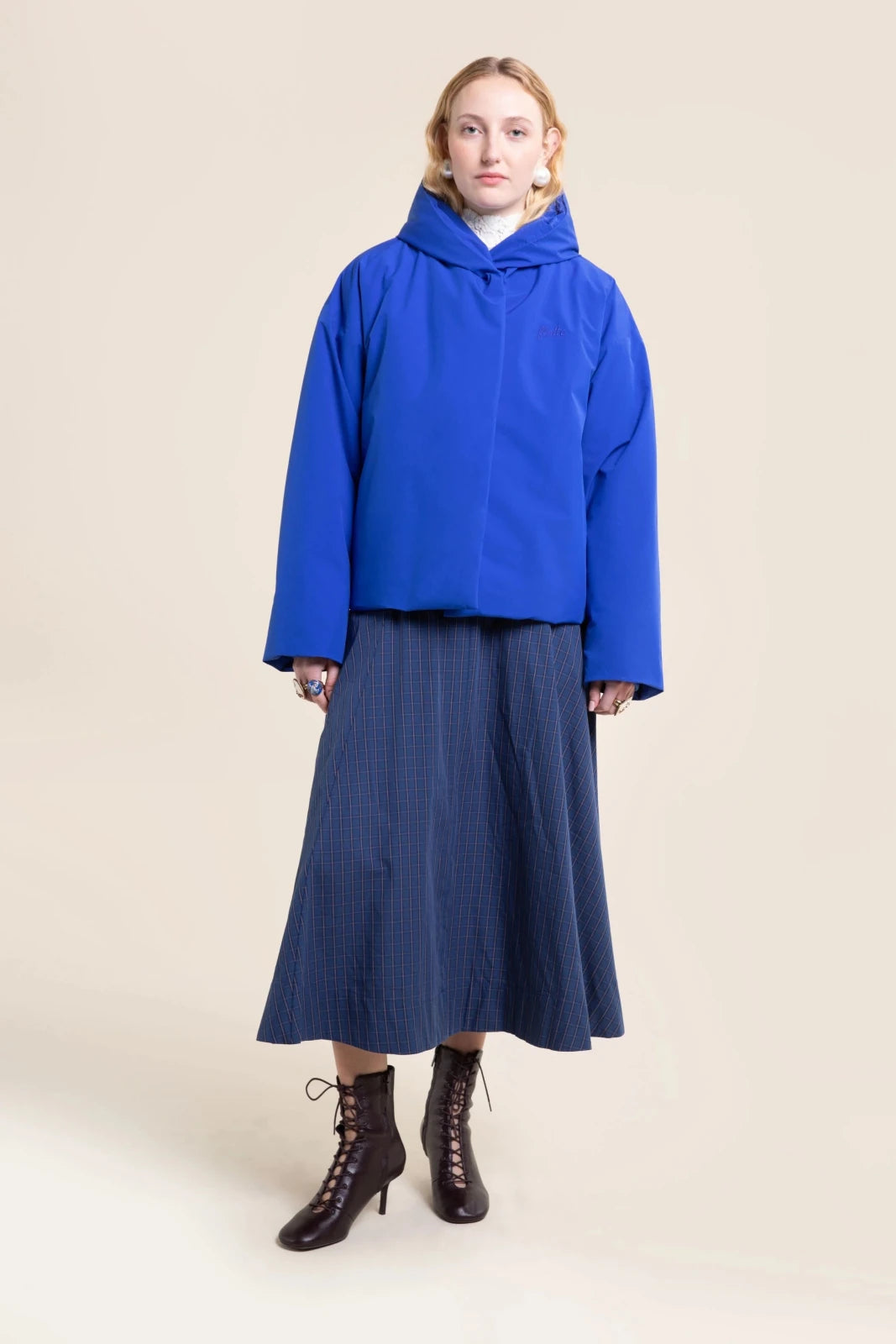 flotte-cl-ry-doudoune-cache-c-ur-courte-oversize-bleu-roi image 8